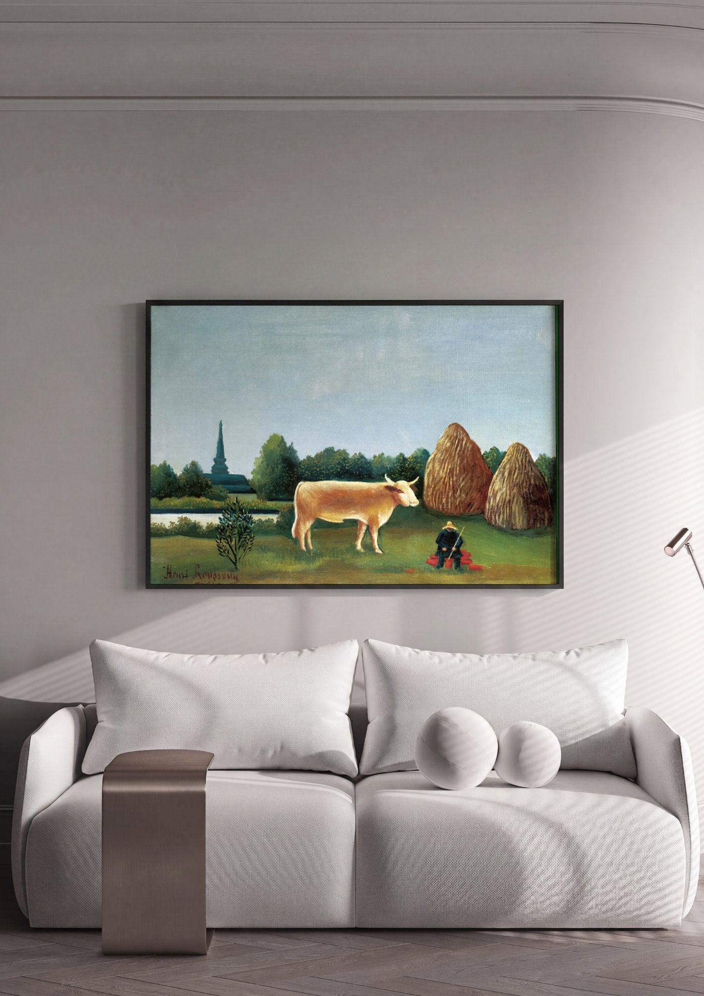 Quadro Decorativo A Carroça de Feno - Henri Rousseau em ambiente decorado