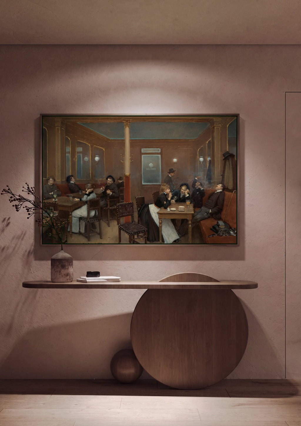 Quadro Decorativo Cena de Café Parisiense - Jean Béraud em ambiente decorado