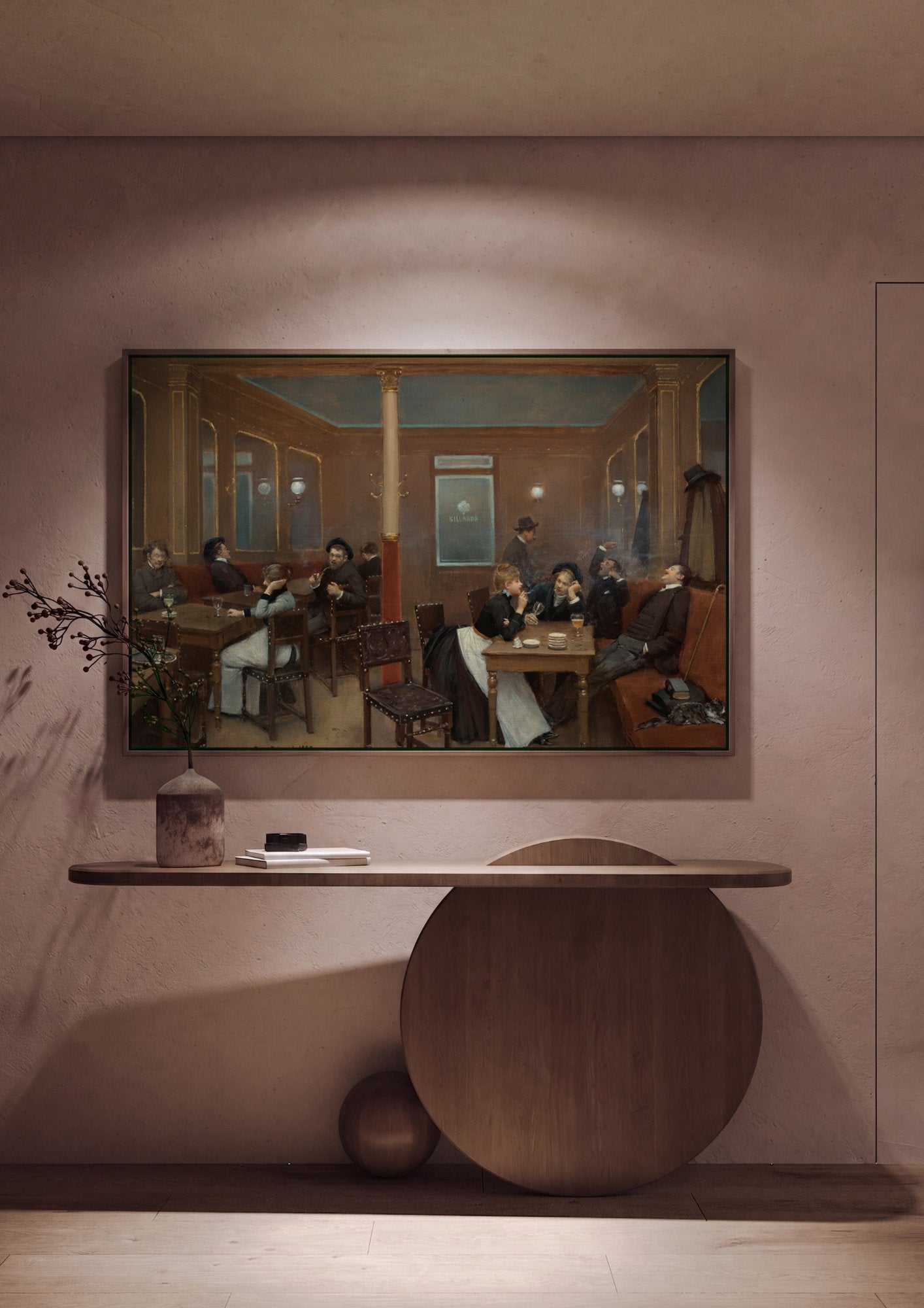 Quadro Decorativo Cena de Café Parisiense - Jean Béraud em ambiente decorado