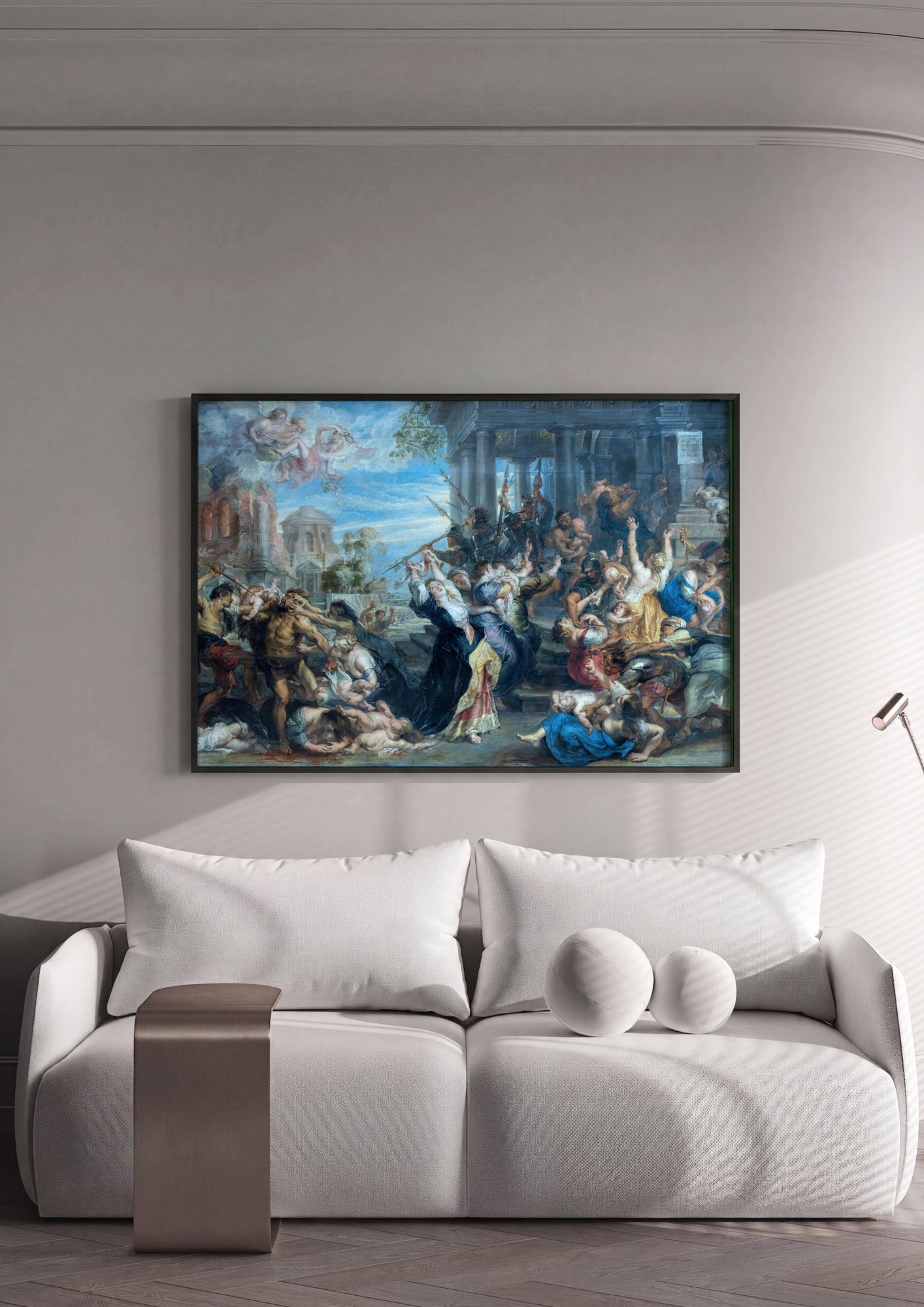 Quadro Decorativo O Massacre dos Inocentes - Rubens em ambiente decorado