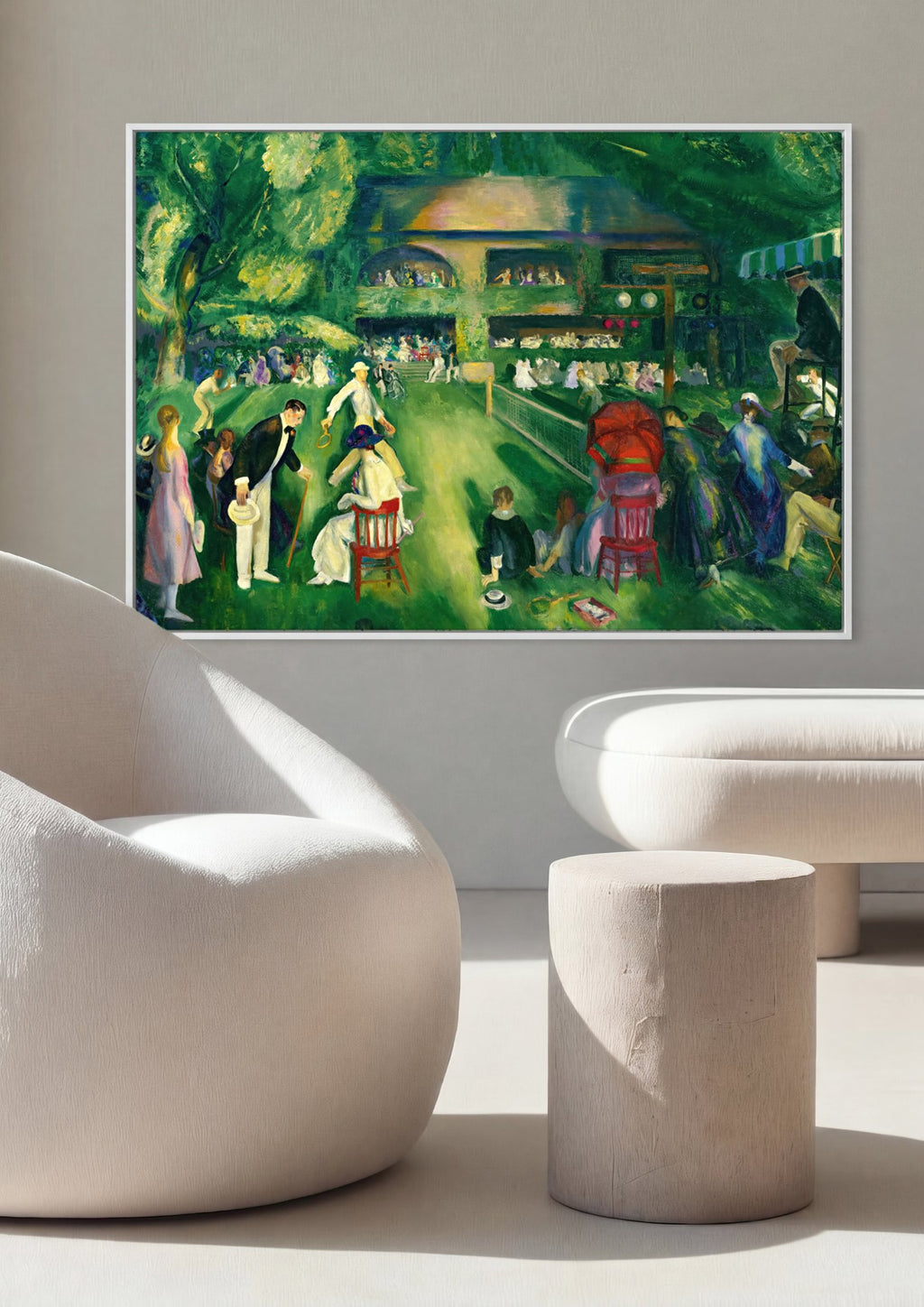 Quadro Decorativo Tennis at Newport - George Bellows em ambiente decorado