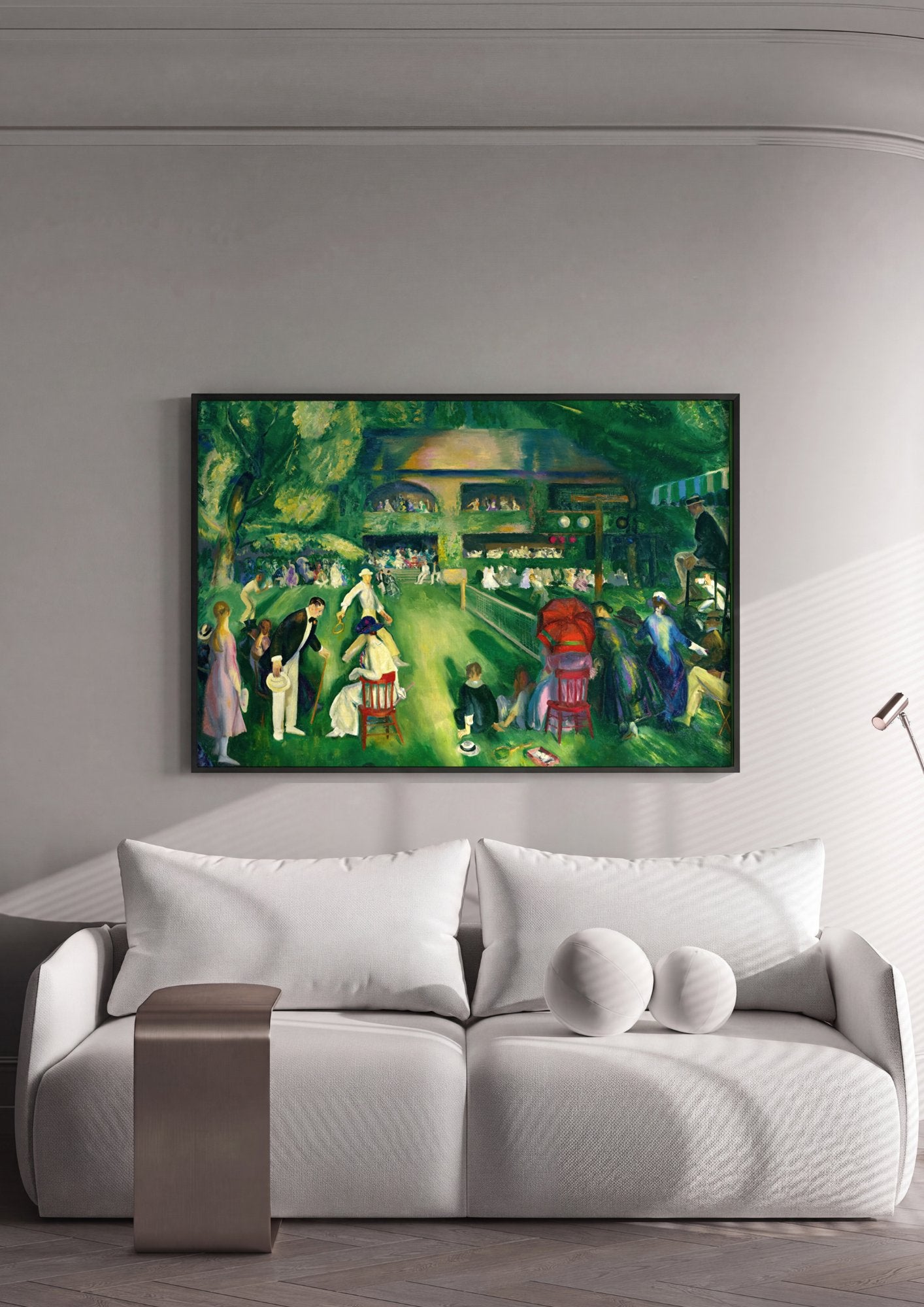 Quadro Decorativo Tennis at Newport - George Bellows em ambiente decorado