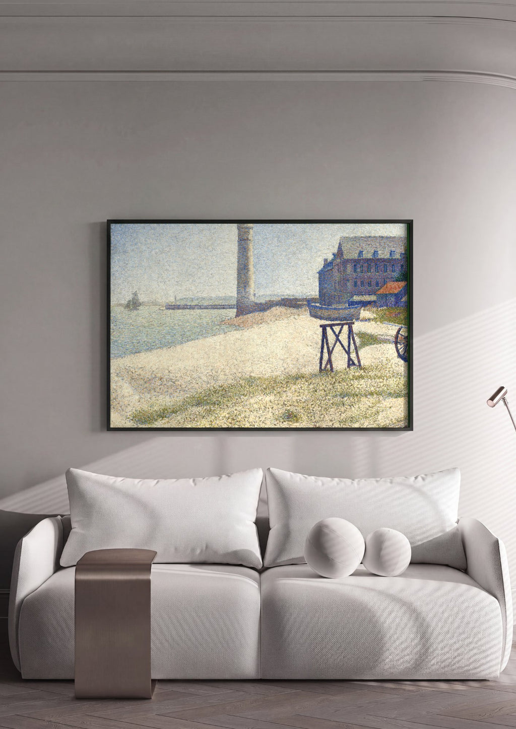 Quadro Decorativo Porto de Honfleur - Georges Seurat em ambiente decorado