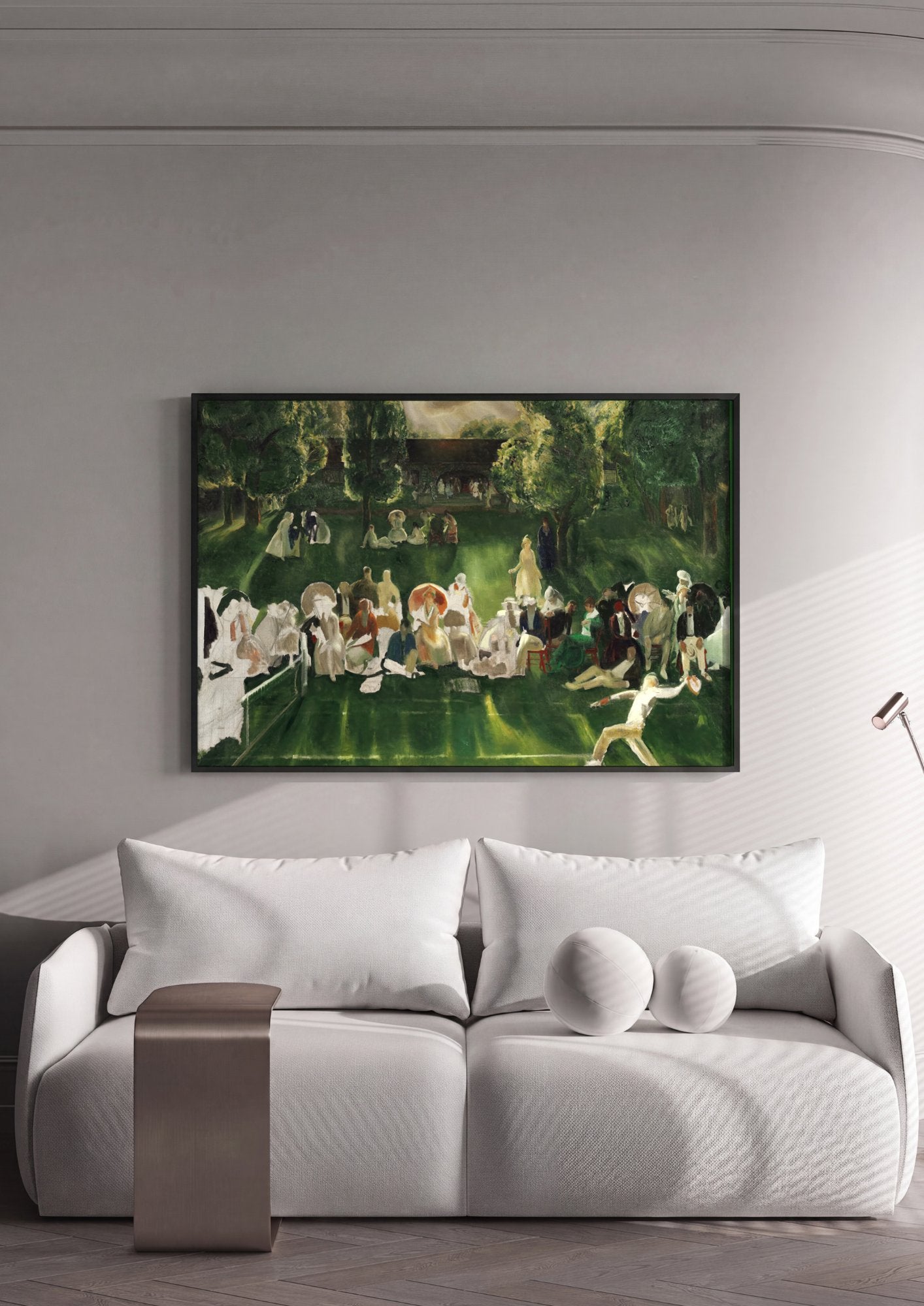 Quadro Decorativo Tennis at Newport - George Bellows em ambiente decorado