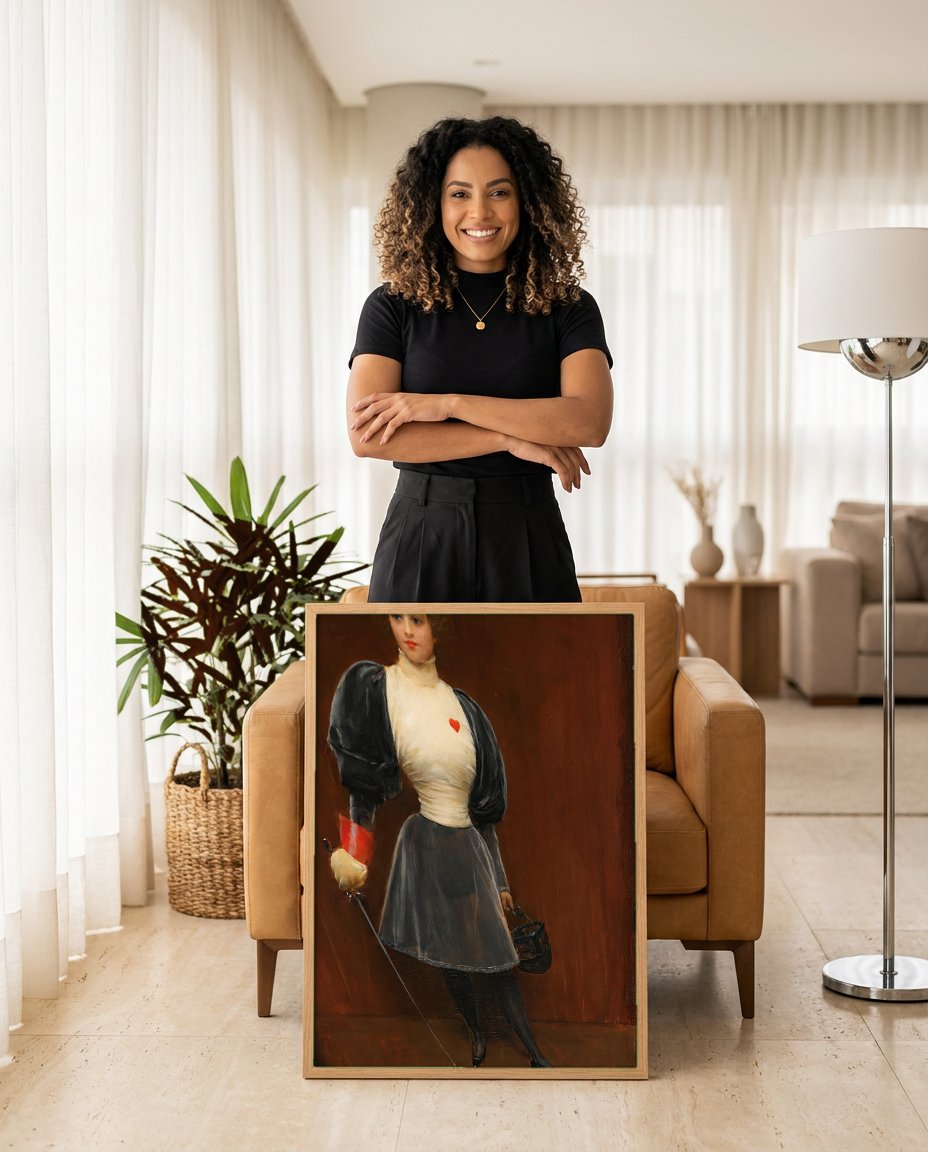 Quadro Decorativo A Espadachim - Jean Béraud com modelo em ambiente