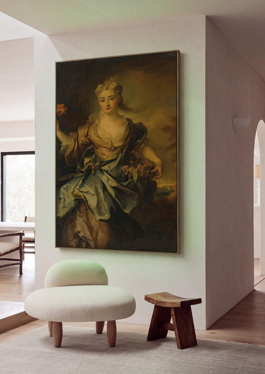Quadro Decorativo Alegoria da Primavera - Largillière em ambiente decorado