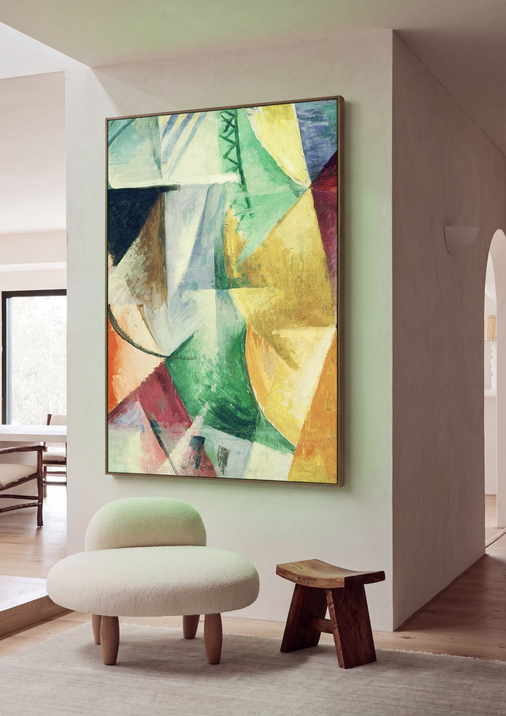 Quadro Decorativo A Torre Eiffel - Robert Delaunay em ambiente decorado
