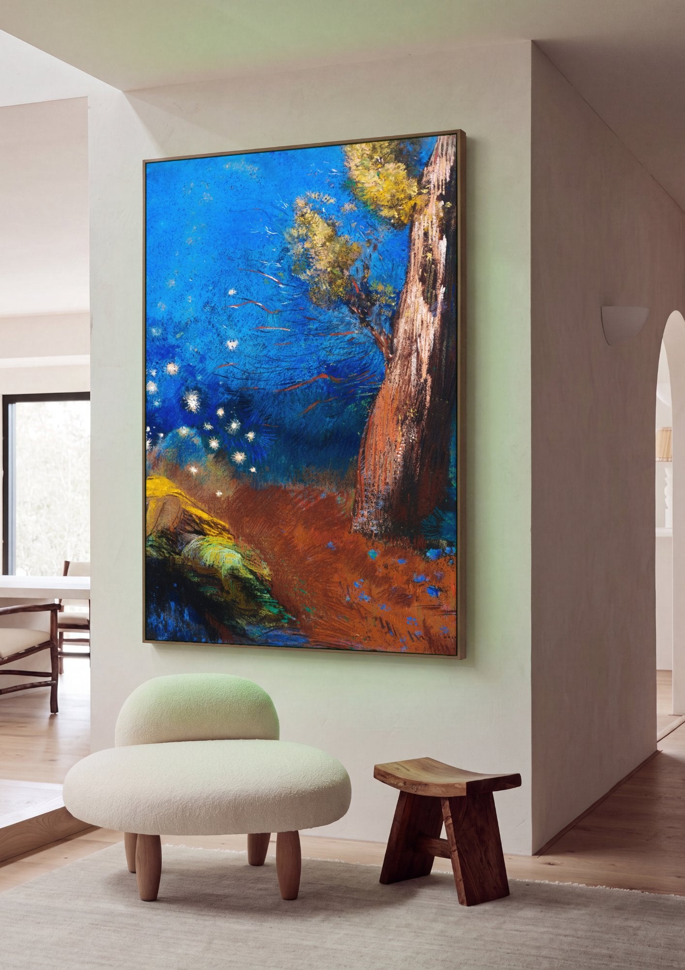 Quadro Decorativo A Queda de Faetonte (Estudo) - Odilon Redon em ambiente decorado