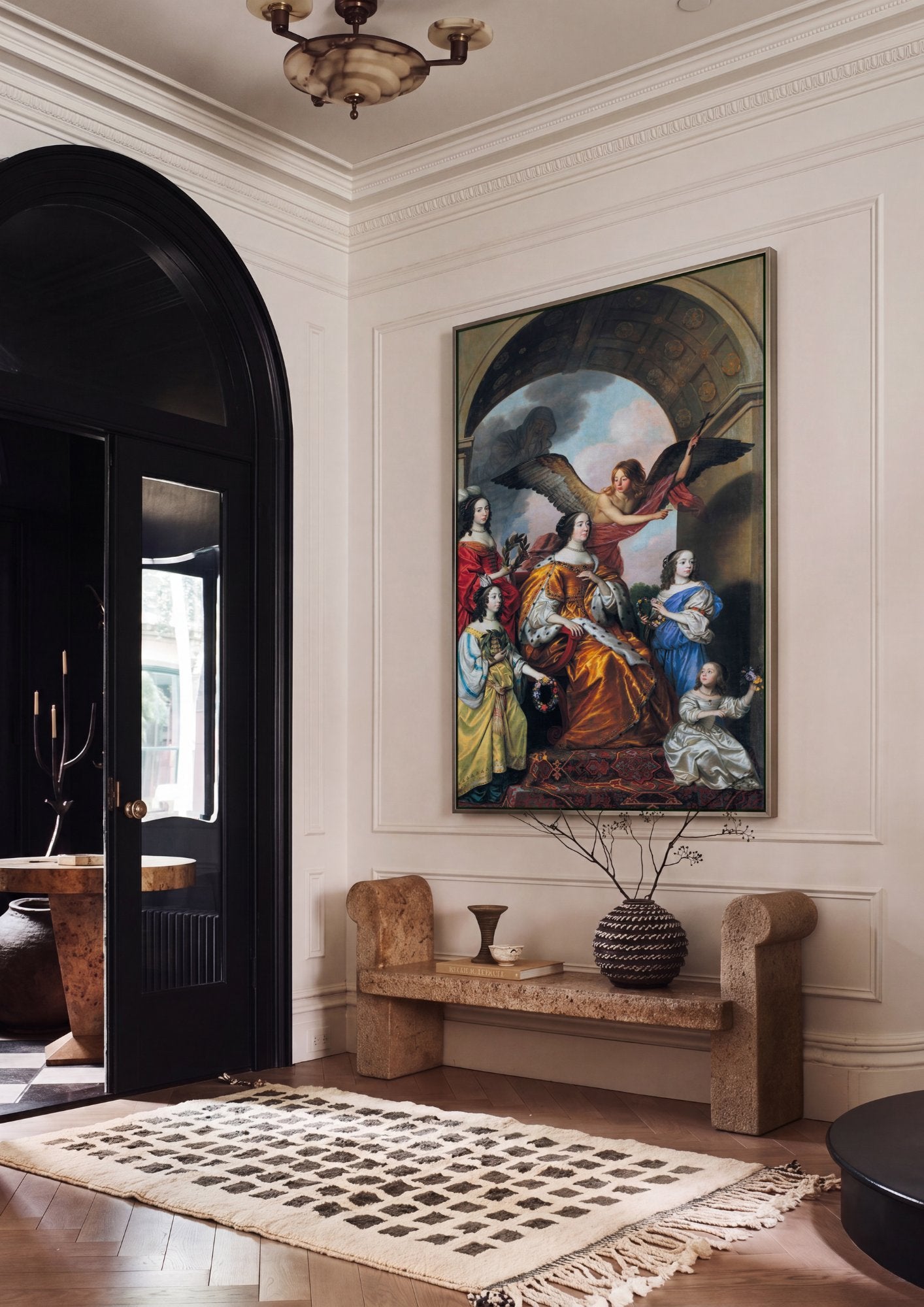 Quadro Decorativo Família Real Holandesa - Gerard van Honthorst em ambiente decorado