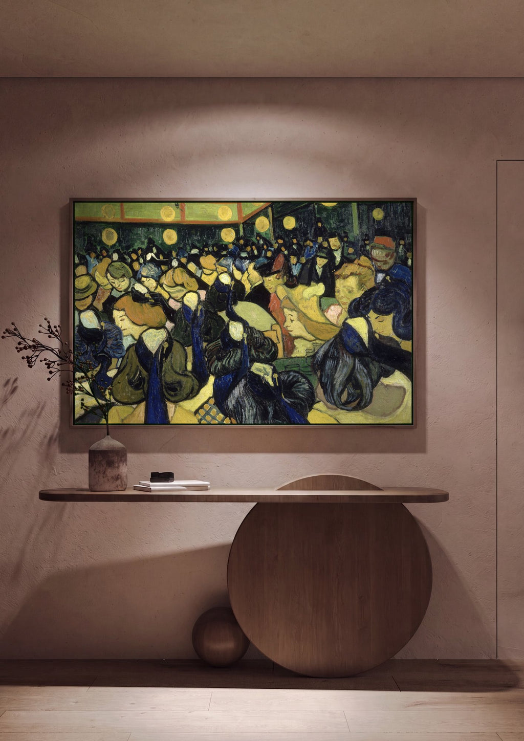 Quadro Decorativo O Teatro de la Gaieté - Van Gogh em ambiente decorado