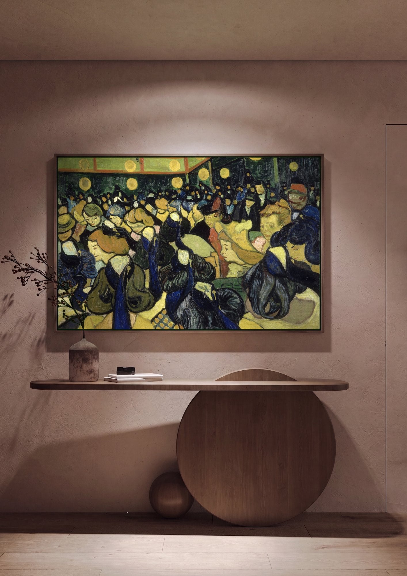 Quadro Decorativo O Teatro de la Gaieté - Van Gogh em ambiente decorado