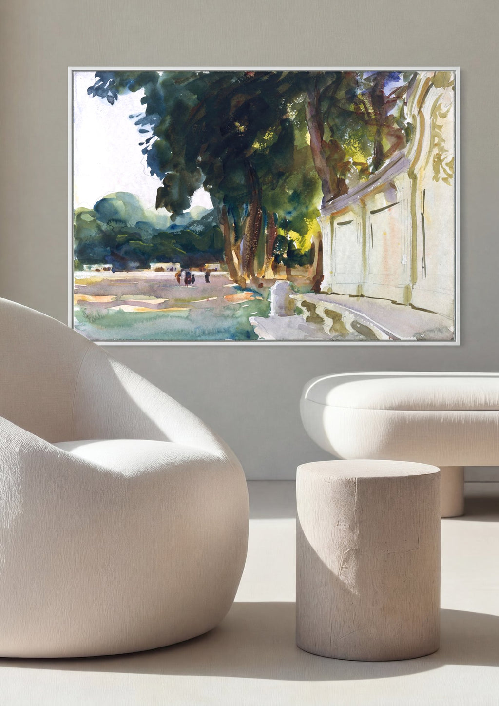 Quadro Decorativo Paisagem com Arquitetura - John Singer Sargent em ambiente decorado