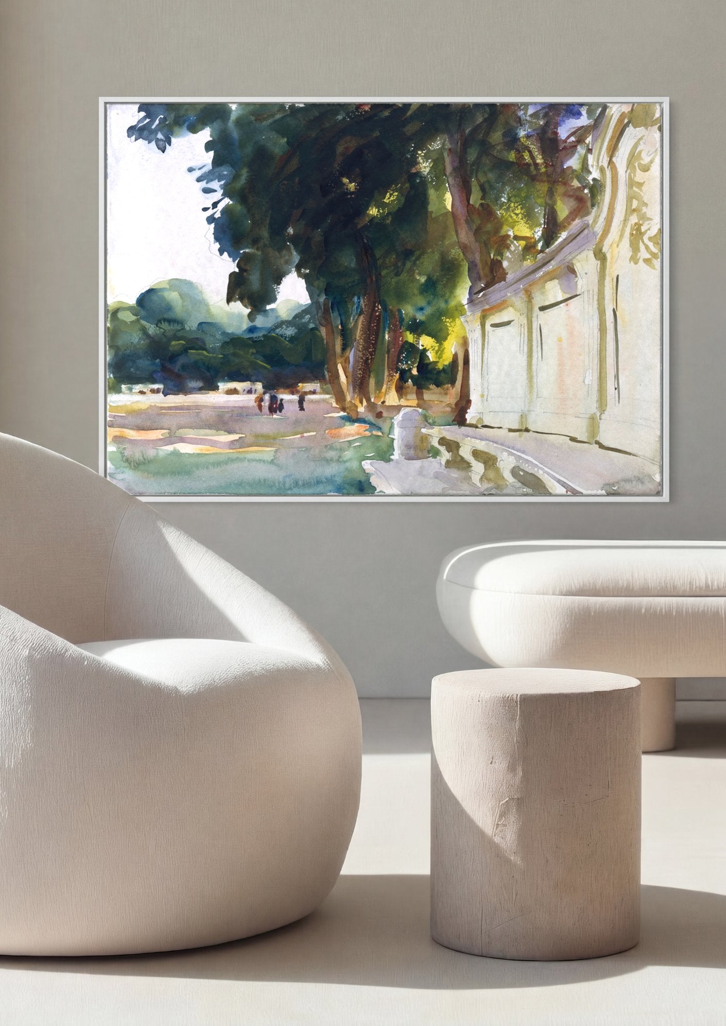 Quadro Decorativo Paisagem com Arquitetura - John Singer Sargent em ambiente decorado