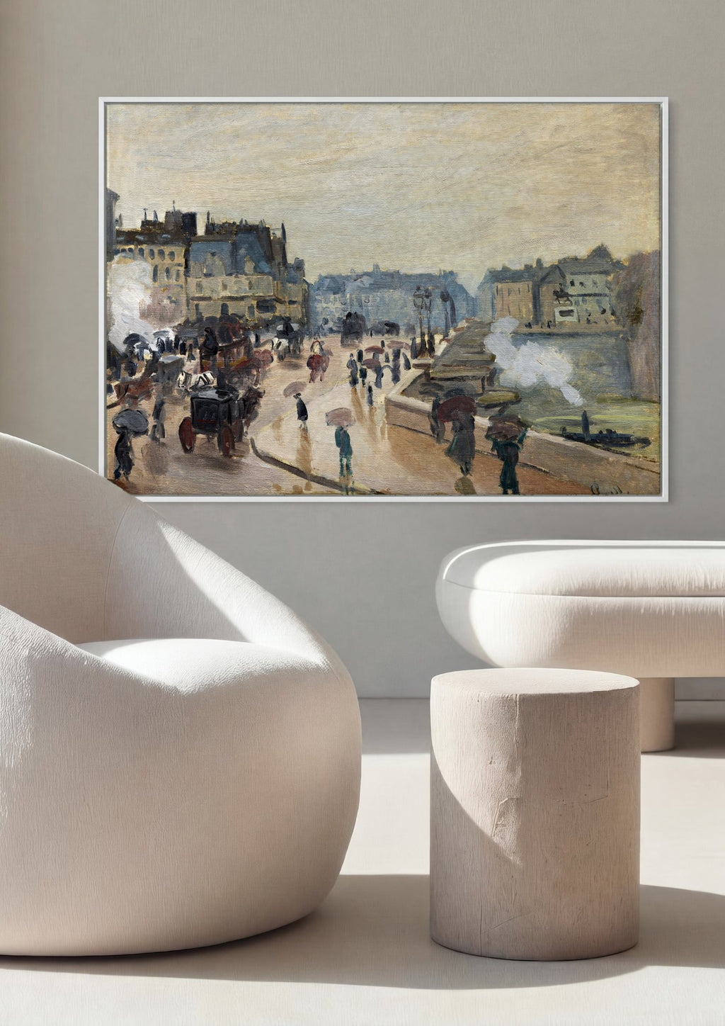Quadro Decorativo A Ponte Nova (Pont Neuf) - Monet em ambiente decorado