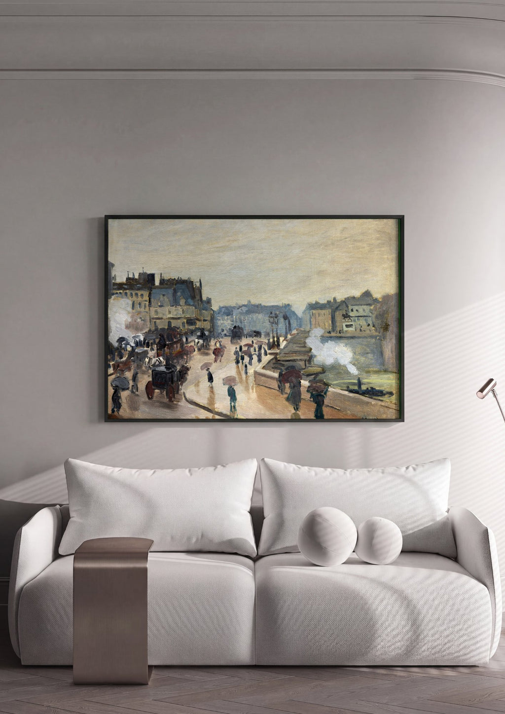 Quadro Decorativo A Ponte Nova (Pont Neuf) - Monet em ambiente decorado