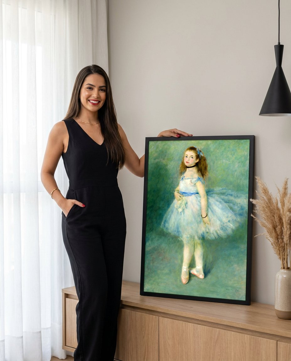 Quadro Decorativo A Bailarina (La Danseuse) - Renoir com modelo em ambiente