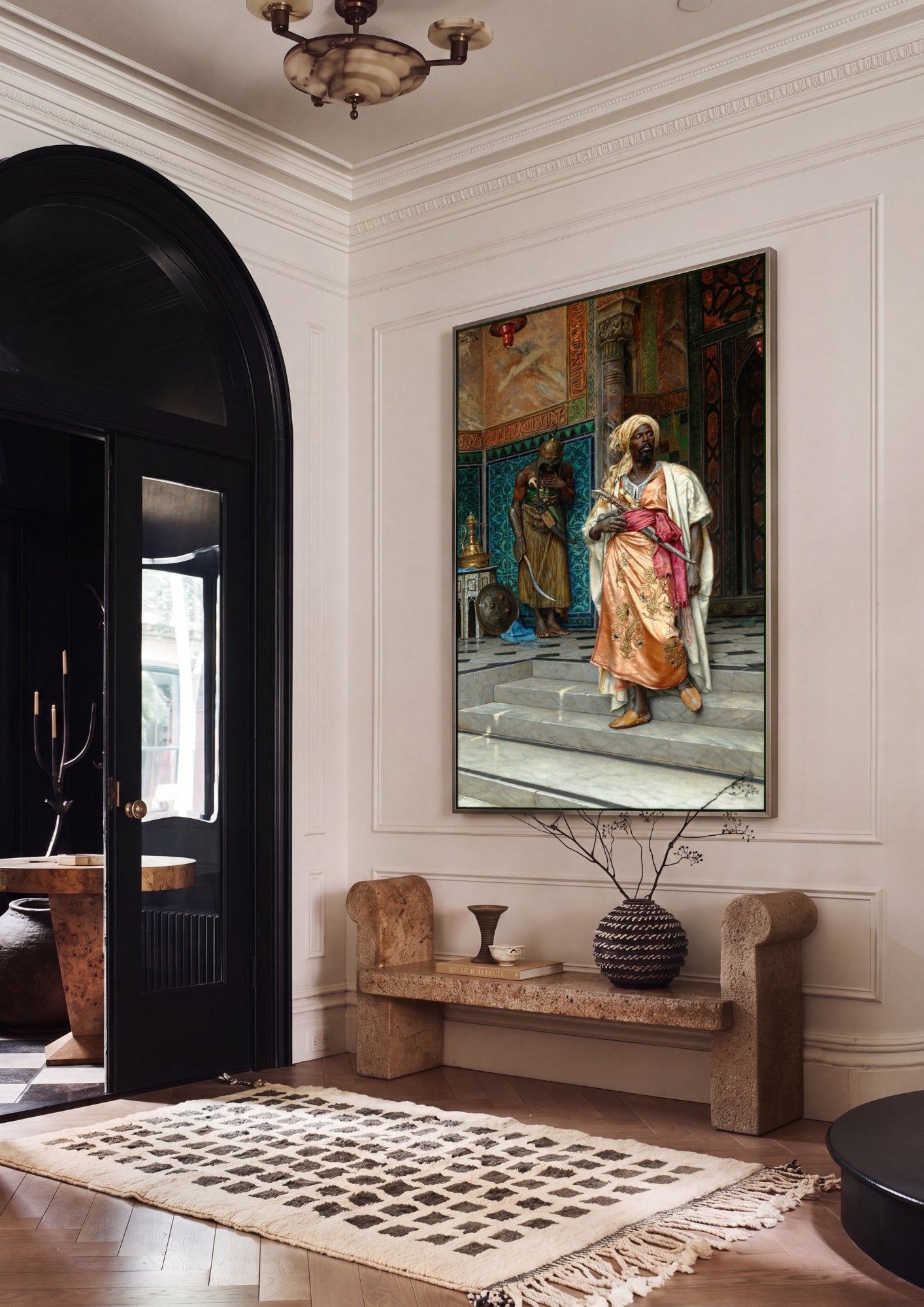 Quadro Decorativo 'O Guardião' - Ludwig Deutsch em ambiente decorado