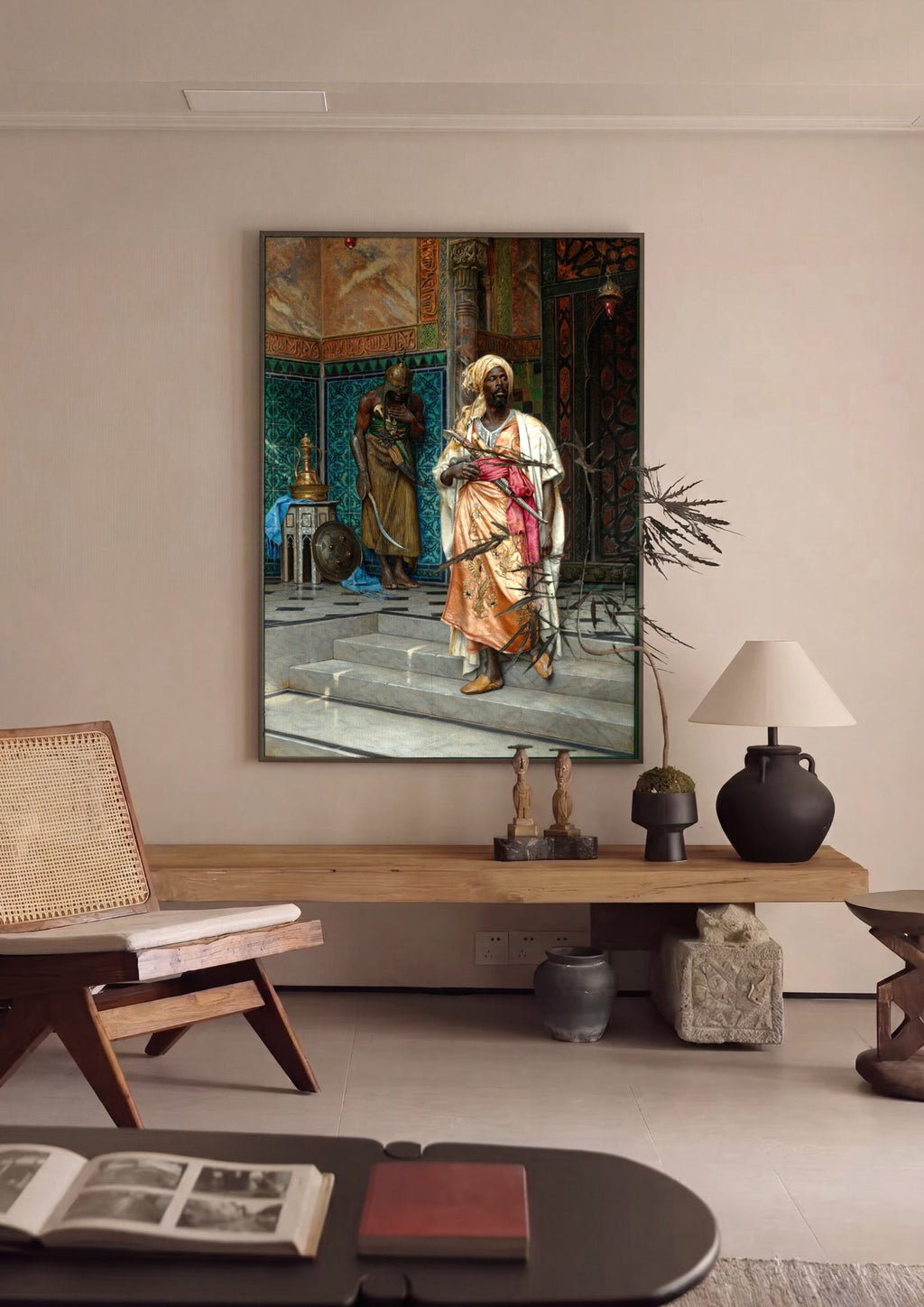 Quadro Decorativo 'O Guardião' - Ludwig Deutsch em ambiente decorado