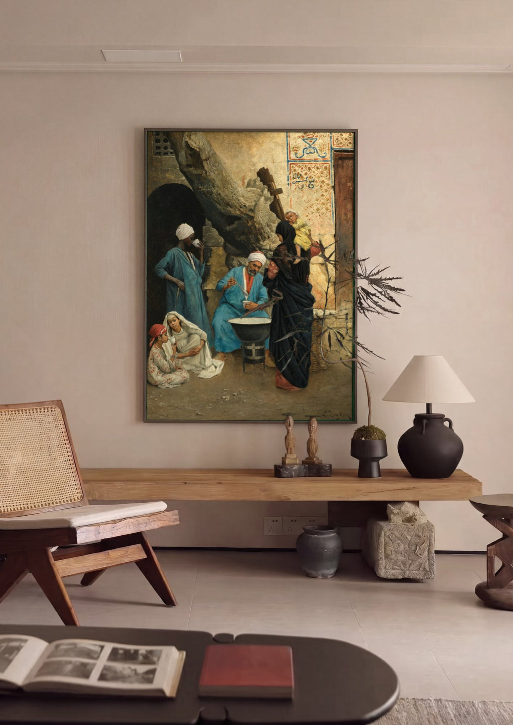 Quadro Decorativo A Partilha - Ludwig Deutsch em ambiente decorado