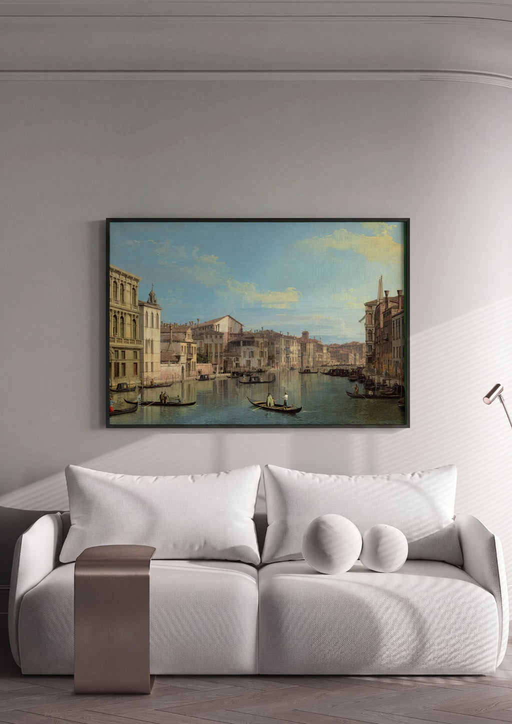 Quadro Decorativo O Grande Canal, Veneza - Canaletto em ambiente decorado