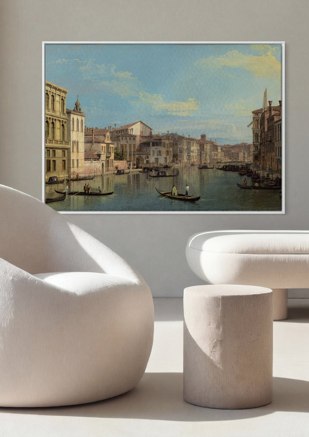 Quadro Decorativo O Grande Canal, Veneza - Canaletto em ambiente decorado