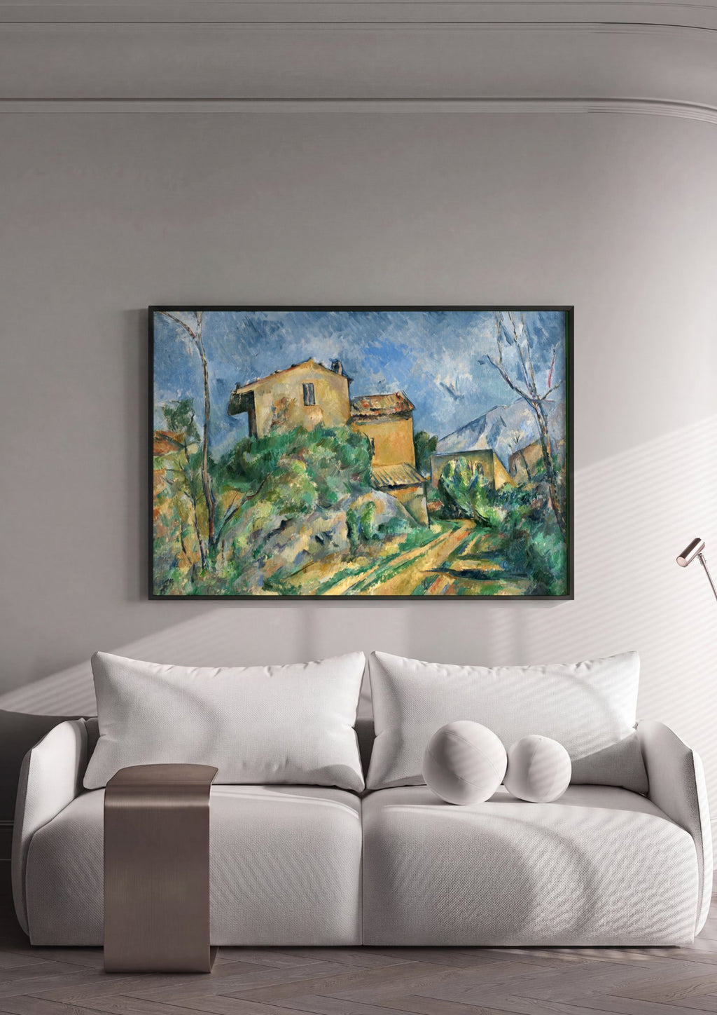 Quadro Decorativo Casas na Provença - Cézanne em ambiente decorado