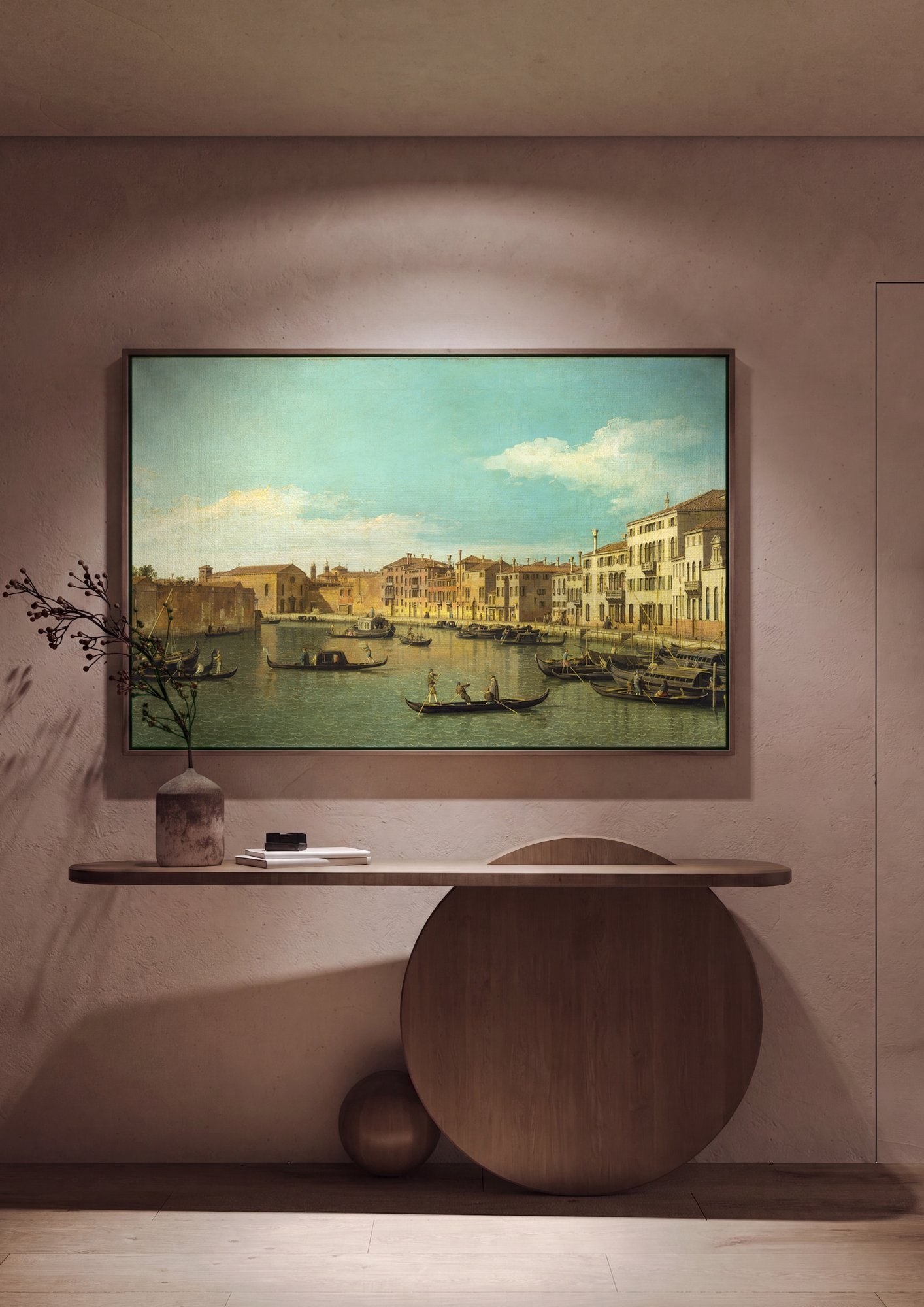 Quadro Decorativo Canal Grande em Veneza - Canaletto em ambiente decorado