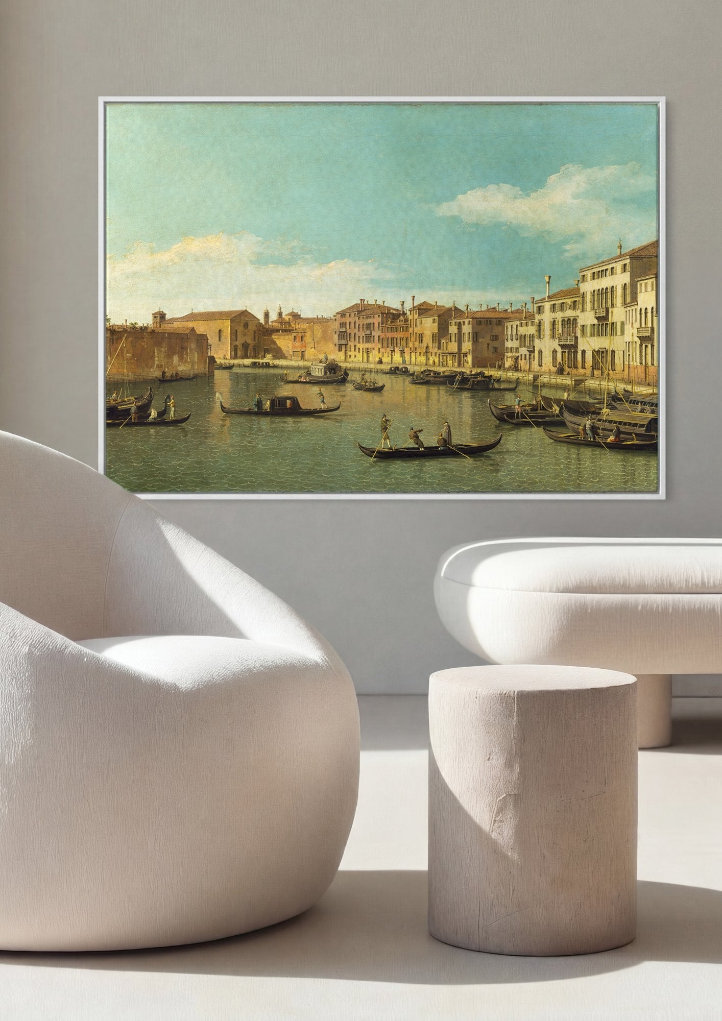 Quadro Decorativo Canal Grande em Veneza - Canaletto em ambiente decorado