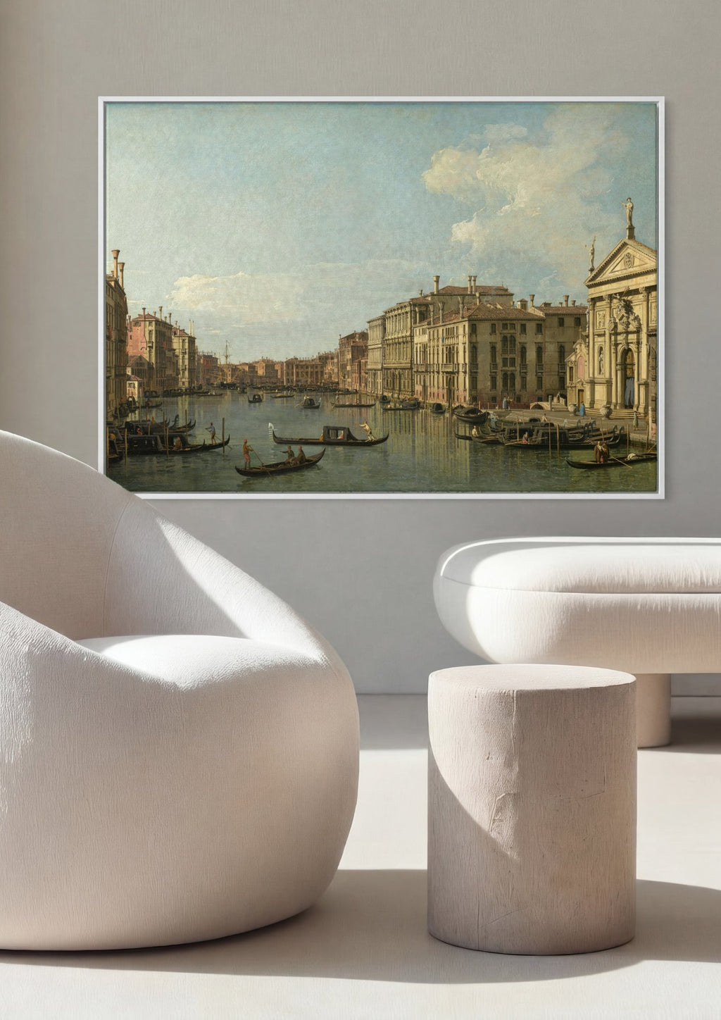 Quadro Decorativo O Grande Canal, Veneza - Canaletto em ambiente decorado