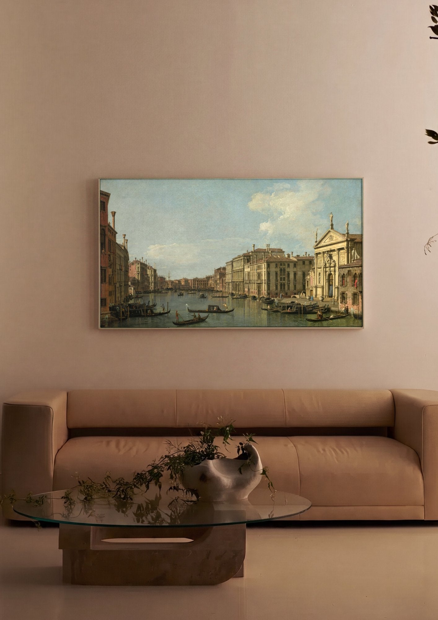 Quadro Decorativo O Grande Canal, Veneza - Canaletto em ambiente decorado