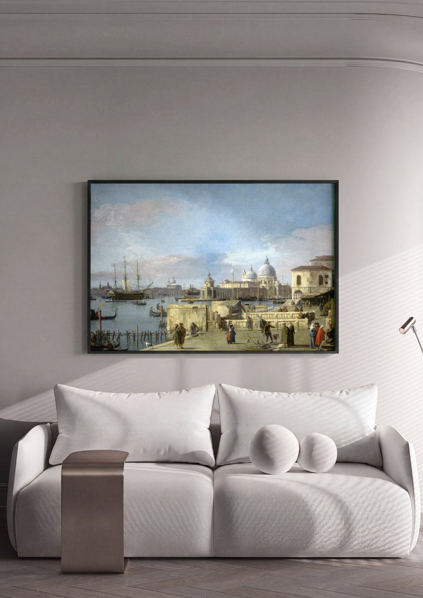 Quadro Decorativo O Grande Canal, Veneza - Canaletto em ambiente decorado
