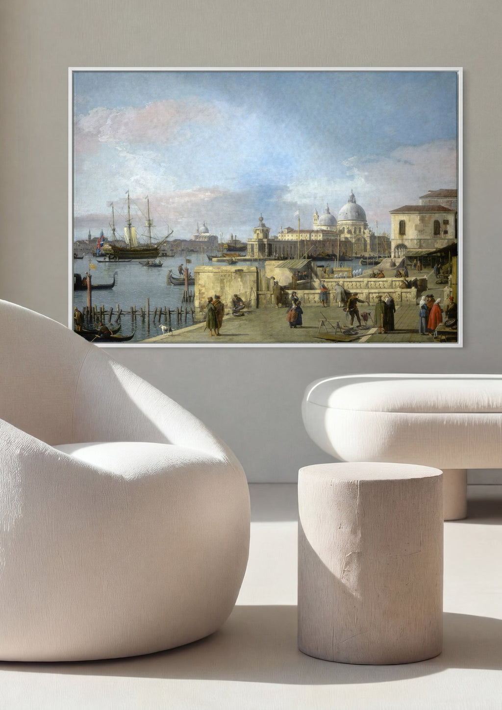 Quadro Decorativo O Grande Canal, Veneza - Canaletto em ambiente decorado