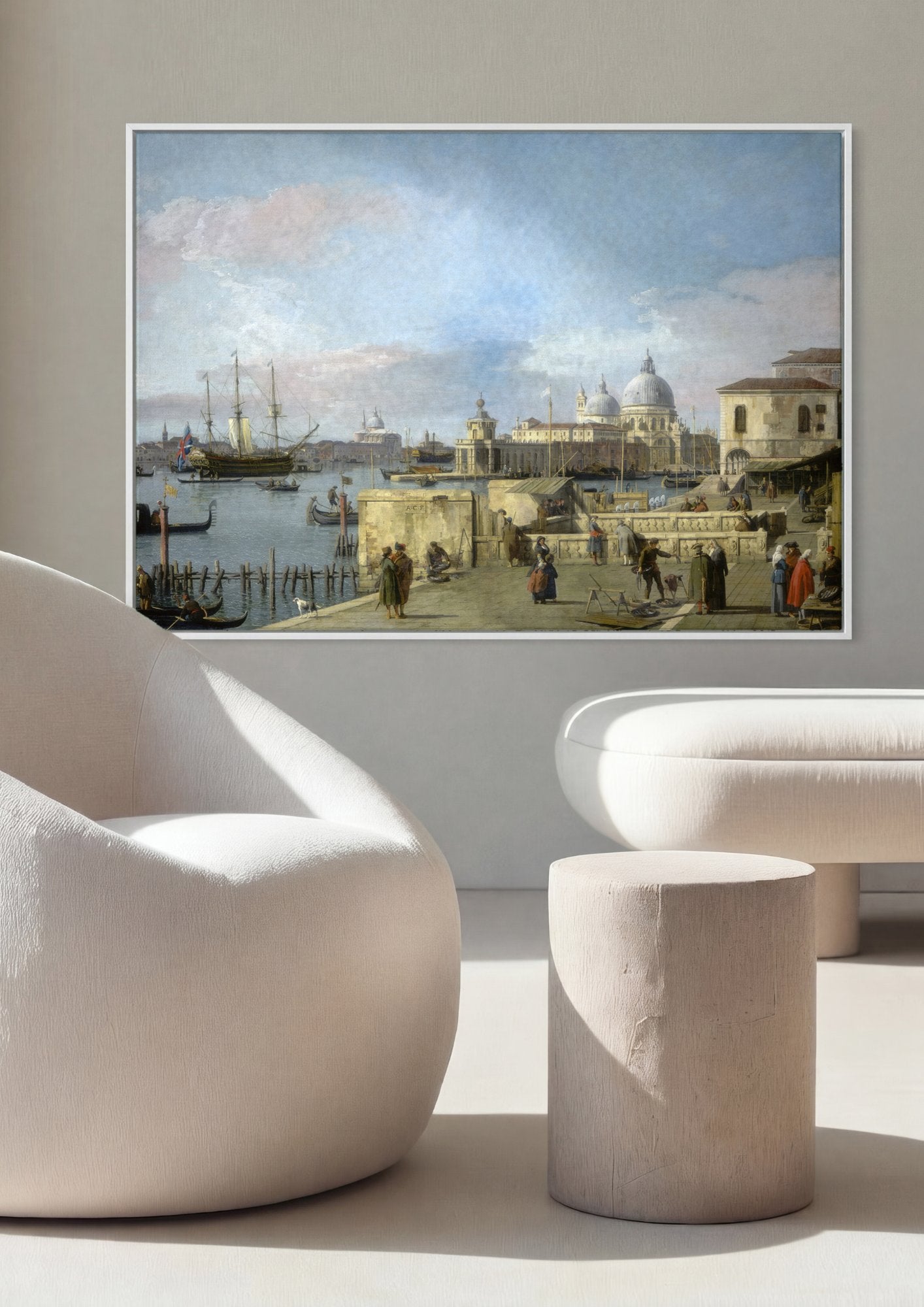 Quadro Decorativo O Grande Canal, Veneza - Canaletto em ambiente decorado