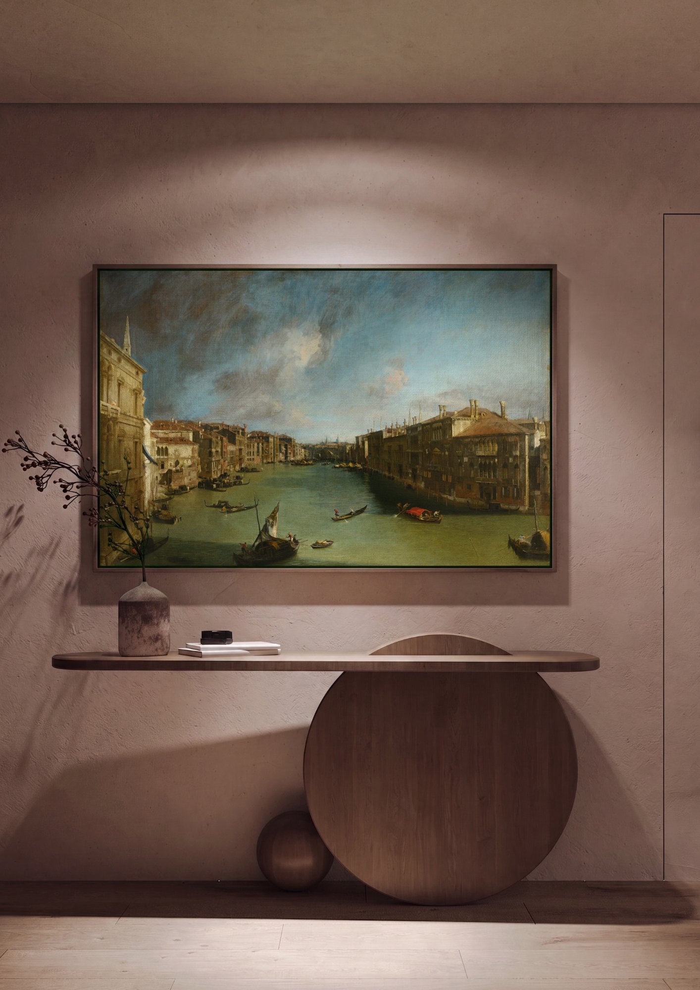 Quadro Decorativo Canal Grande em Veneza - Canaletto em ambiente decorado