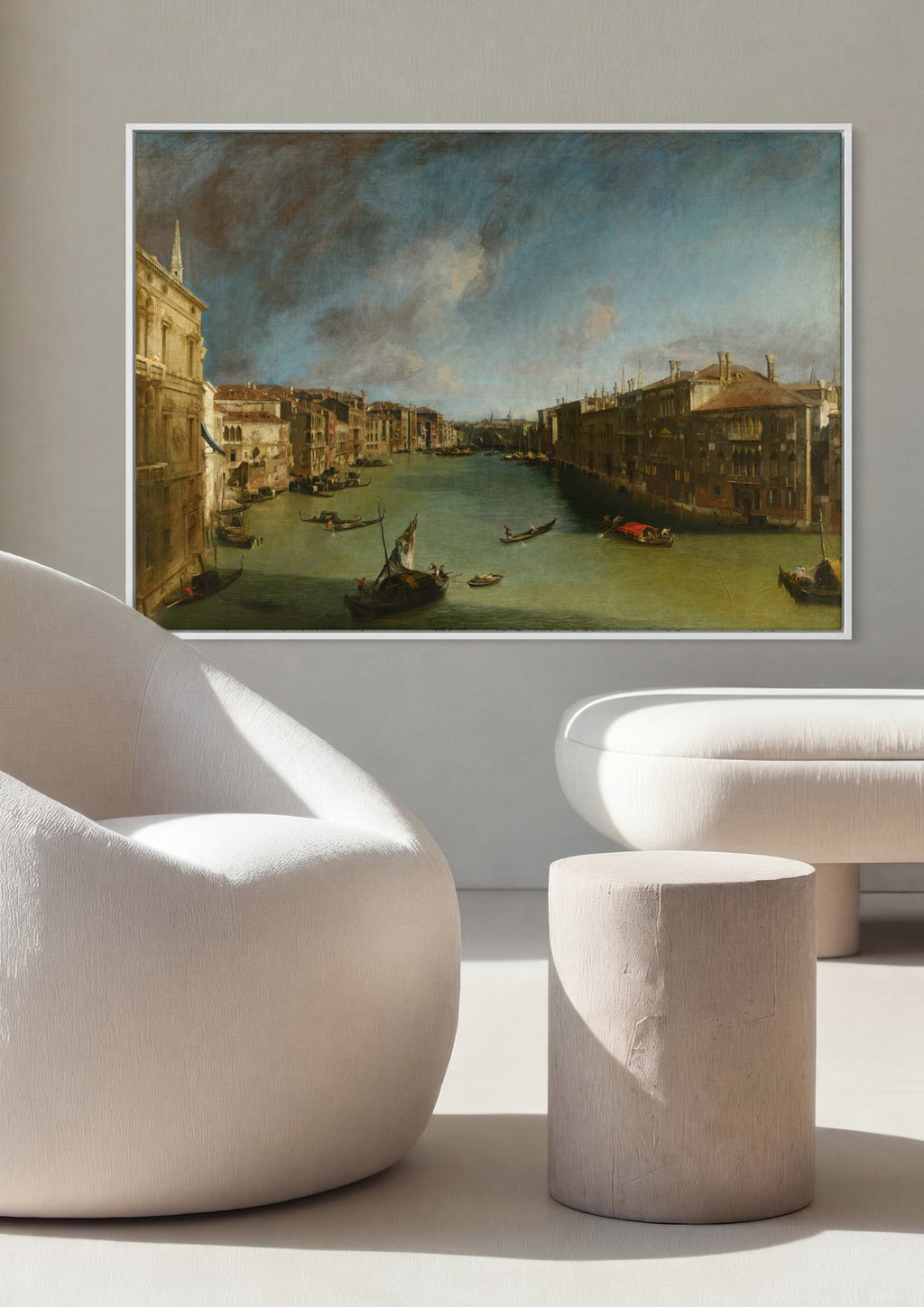 Quadro Decorativo Canal Grande em Veneza - Canaletto em ambiente decorado