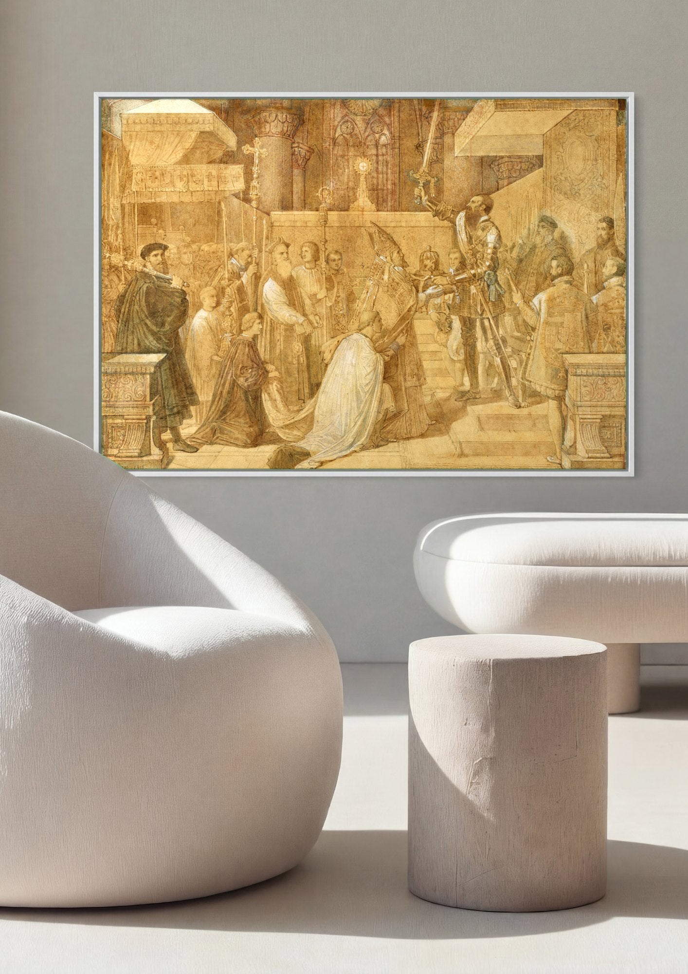 Quadro Decorativo A Investidura de São Fernando - Ingres | quadro emoldurado na parede