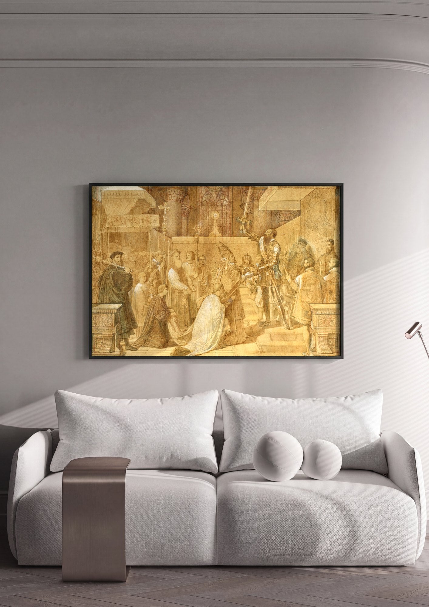 Quadro Decorativo A Investidura de São Fernando - Ingres | quadro emoldurado na parede