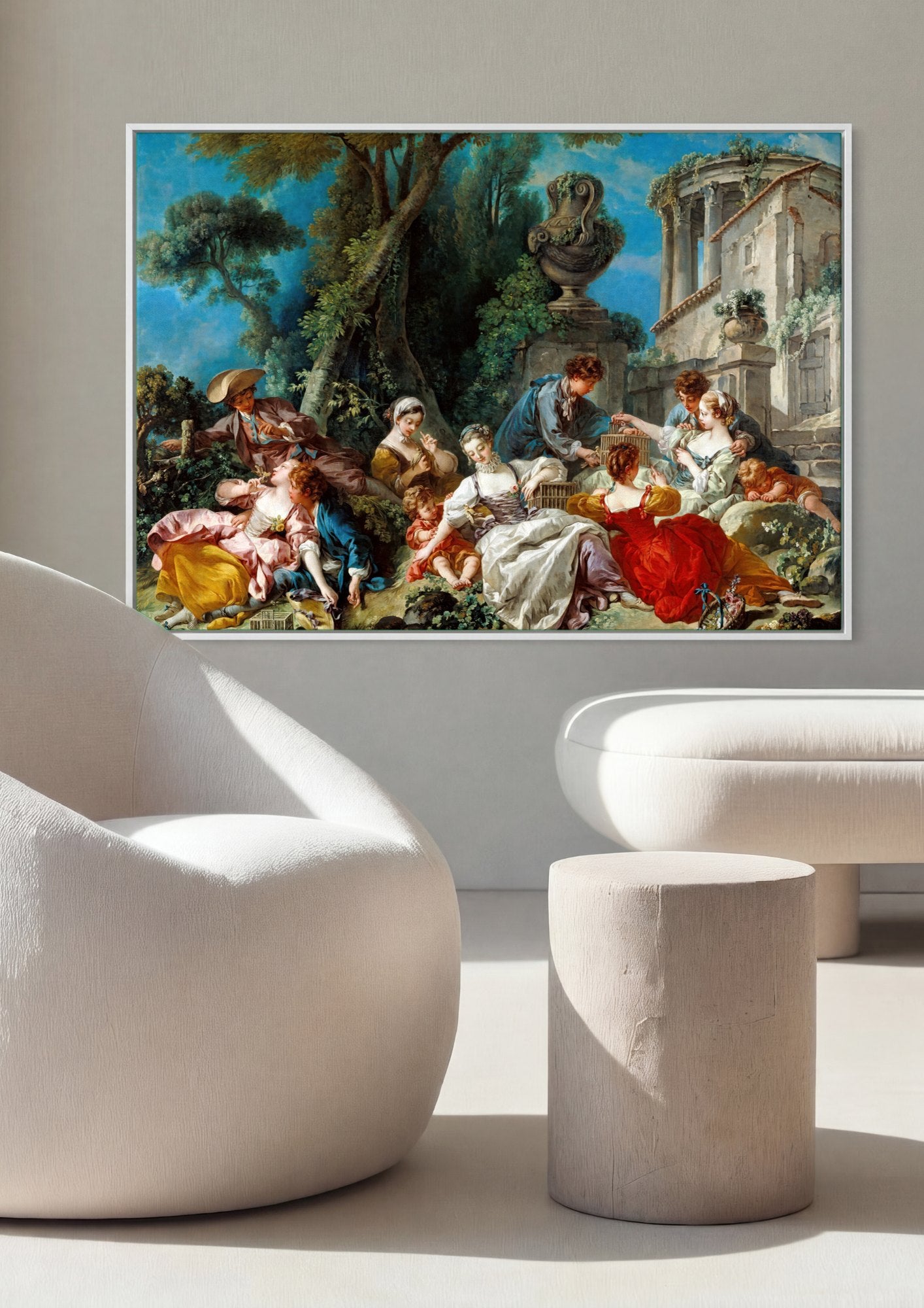 Quadro Decorativo A Gaiola de Pássaros - François Boucher | quadro emoldurado na parede