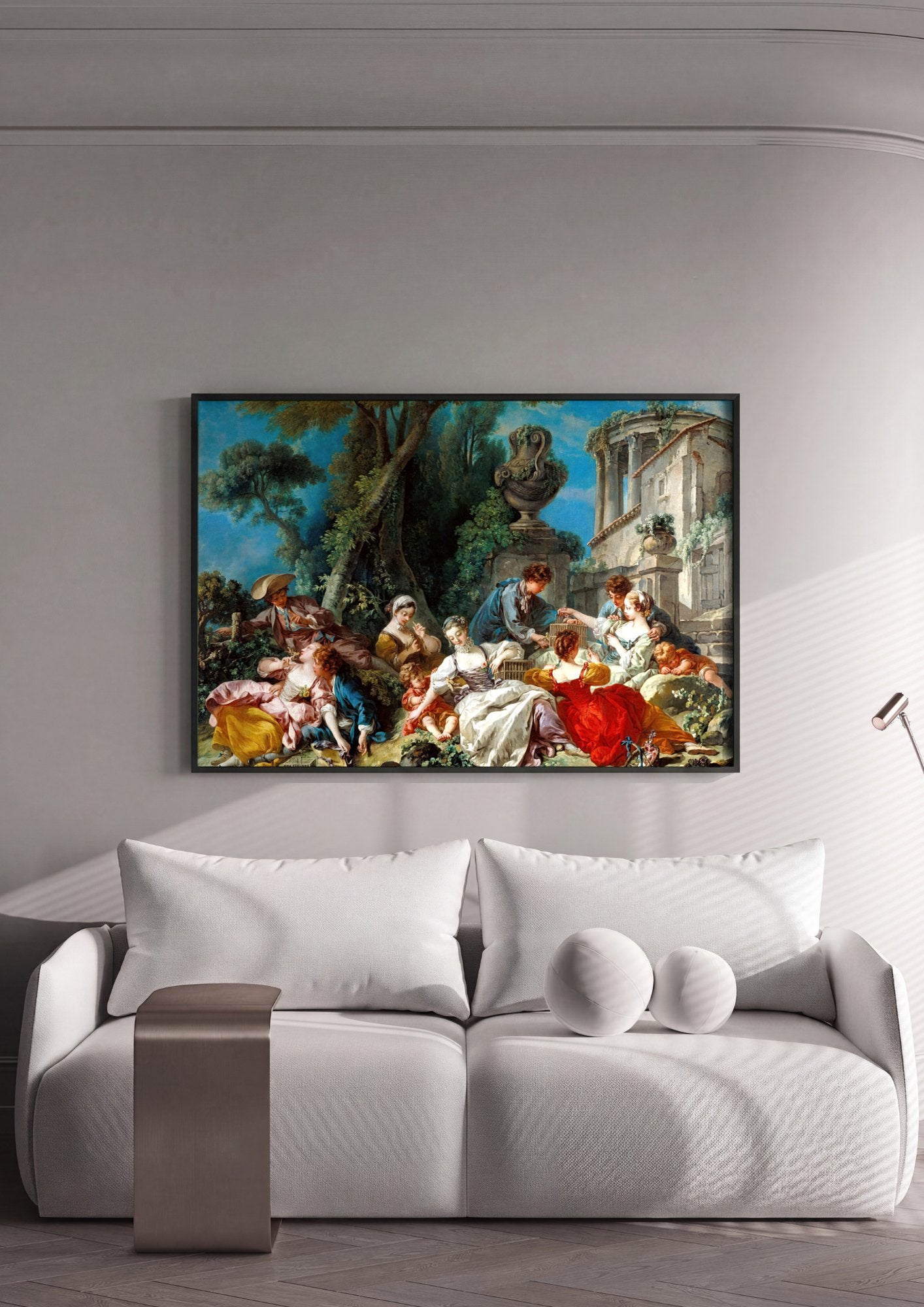 Quadro Decorativo A Gaiola de Pássaros - François Boucher | quadro emoldurado na parede