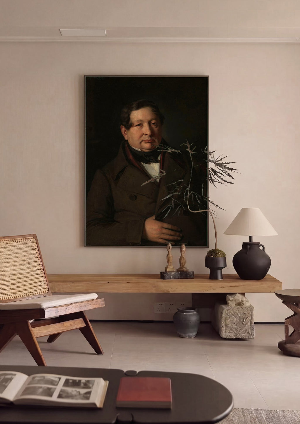 Quadro Decorativo Retrato de Homem - Józef Simmler | quadro emoldurado na parede