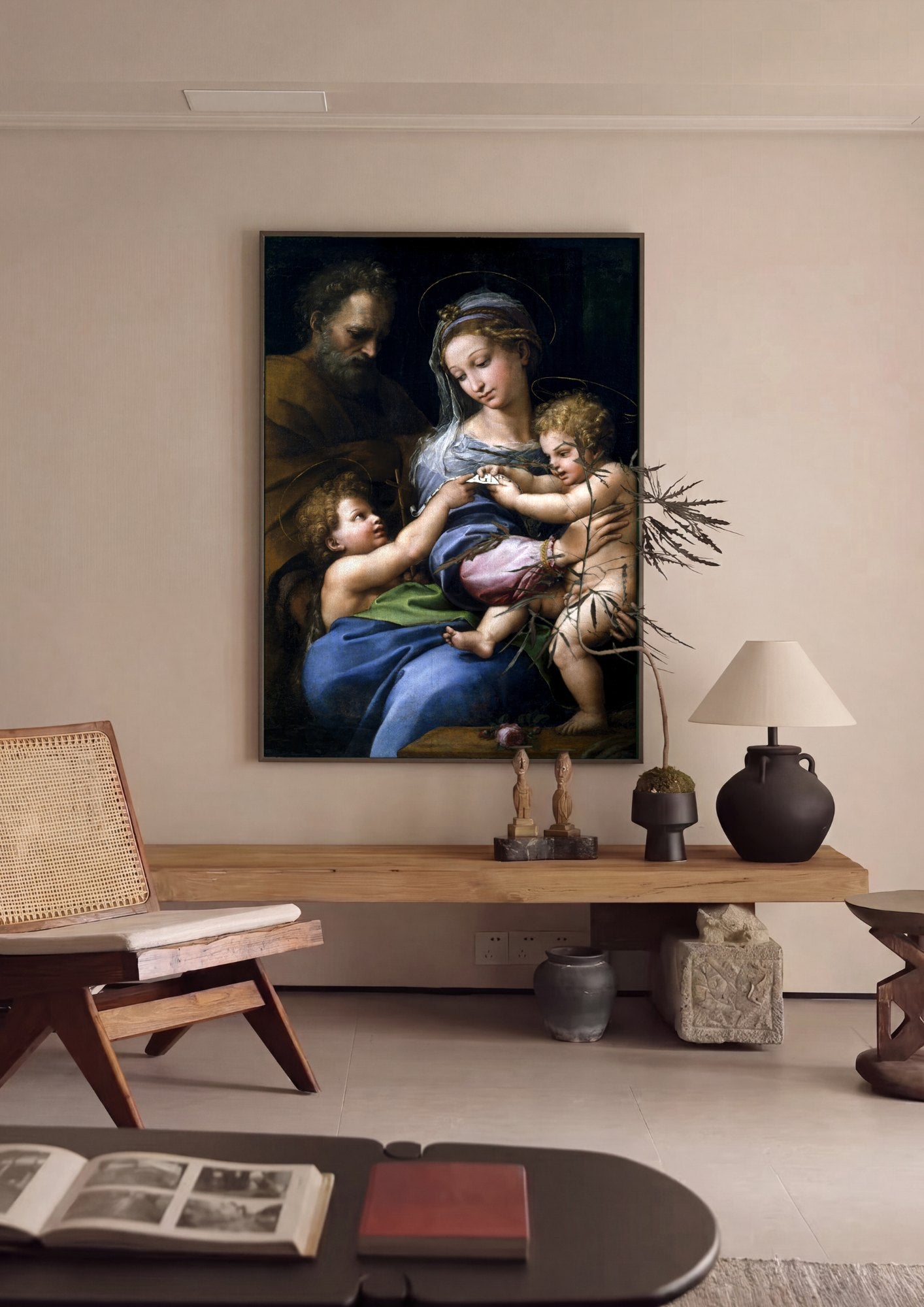 Quadro Decorativo A Sagrada Família de Francisco I - Raphael | quadro emoldurado na parede