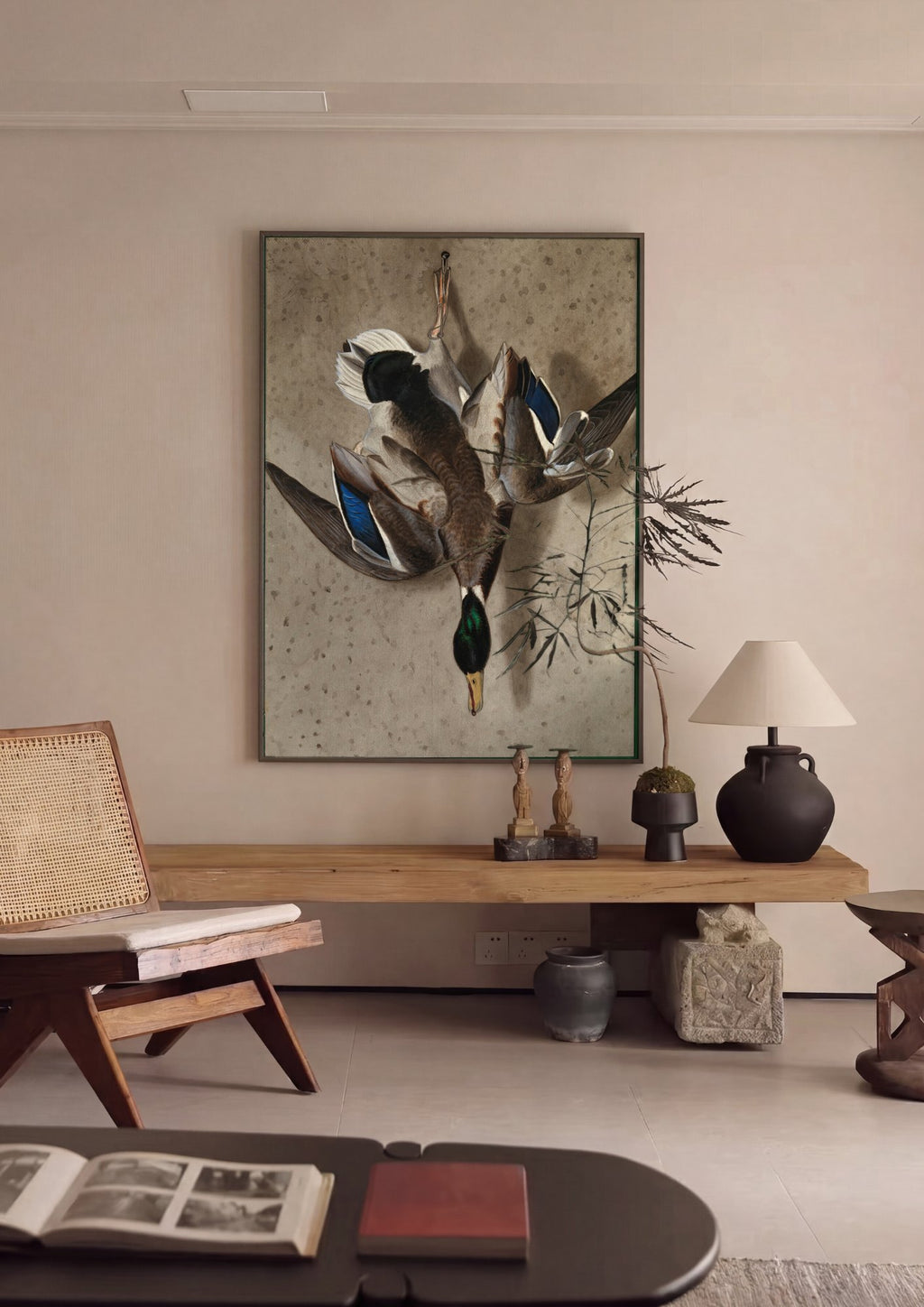 Quadro Decorativo Pato-Real Pendurado - Ferdinand von Wright em ambiente decorado