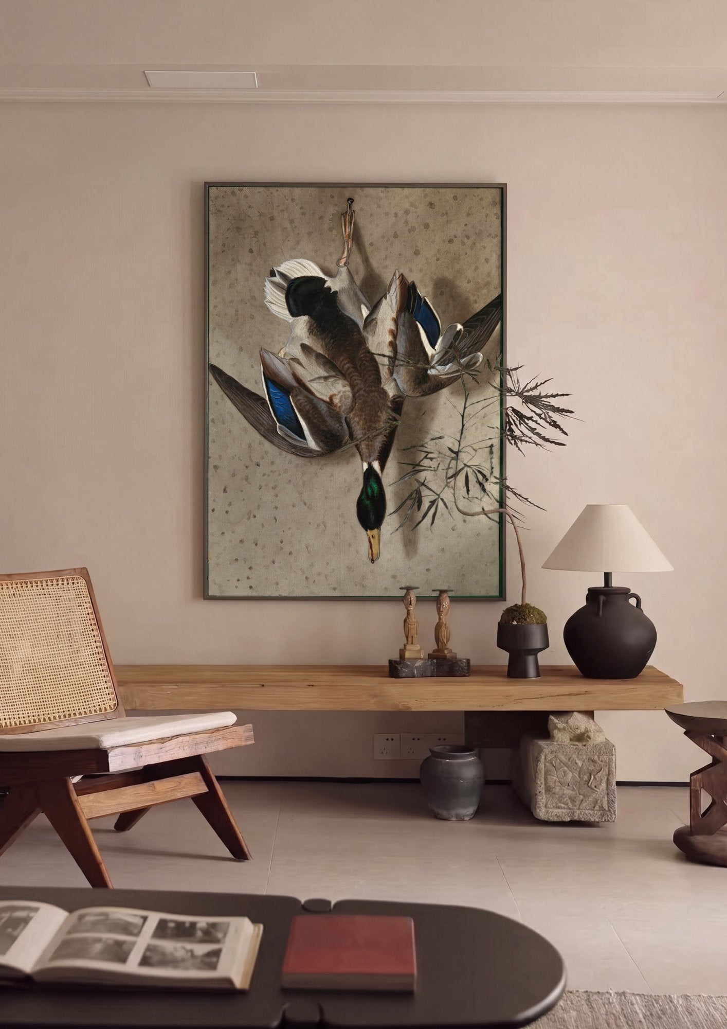 Quadro Decorativo Pato-Real Pendurado - Ferdinand von Wright em ambiente decorado