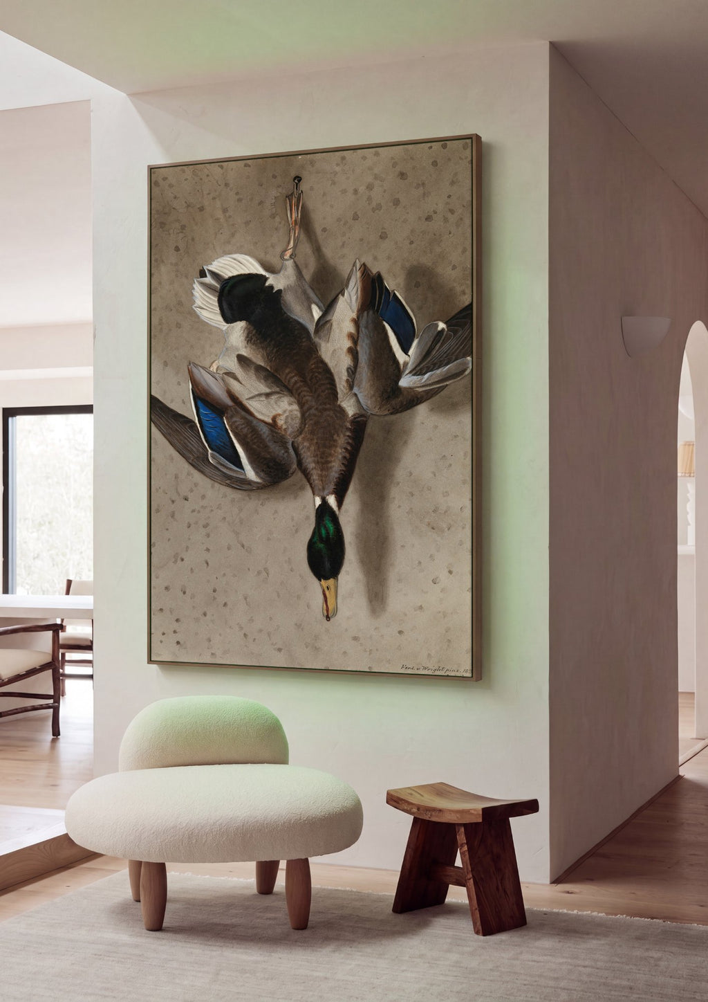 Quadro Decorativo Pato-Real Pendurado - Ferdinand von Wright em ambiente decorado