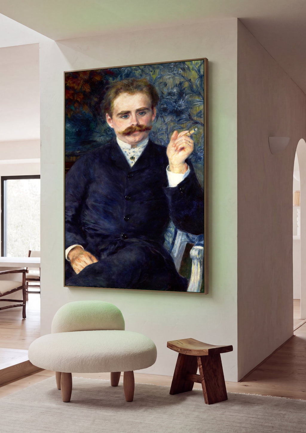 Quadro Decorativo Retrato de Monsieur Fournaise - Renoir em ambiente decorado
