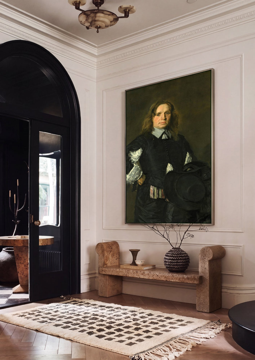 Quadro Decorativo Retrato de um Homem - Frans Hals em ambiente decorado
