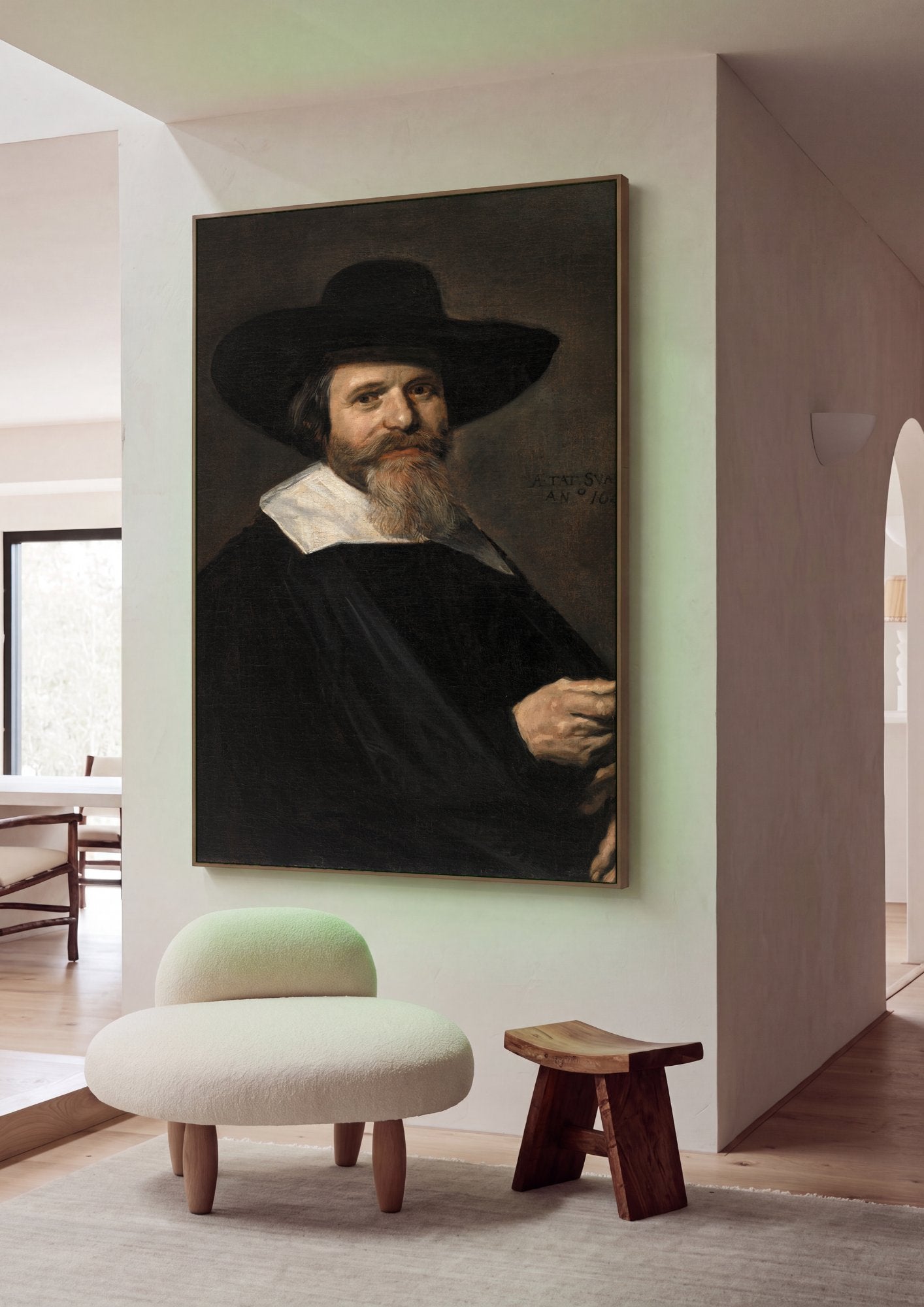 Quadro Decorativo Retrato de um Homem – Frans Hals em ambiente decorado