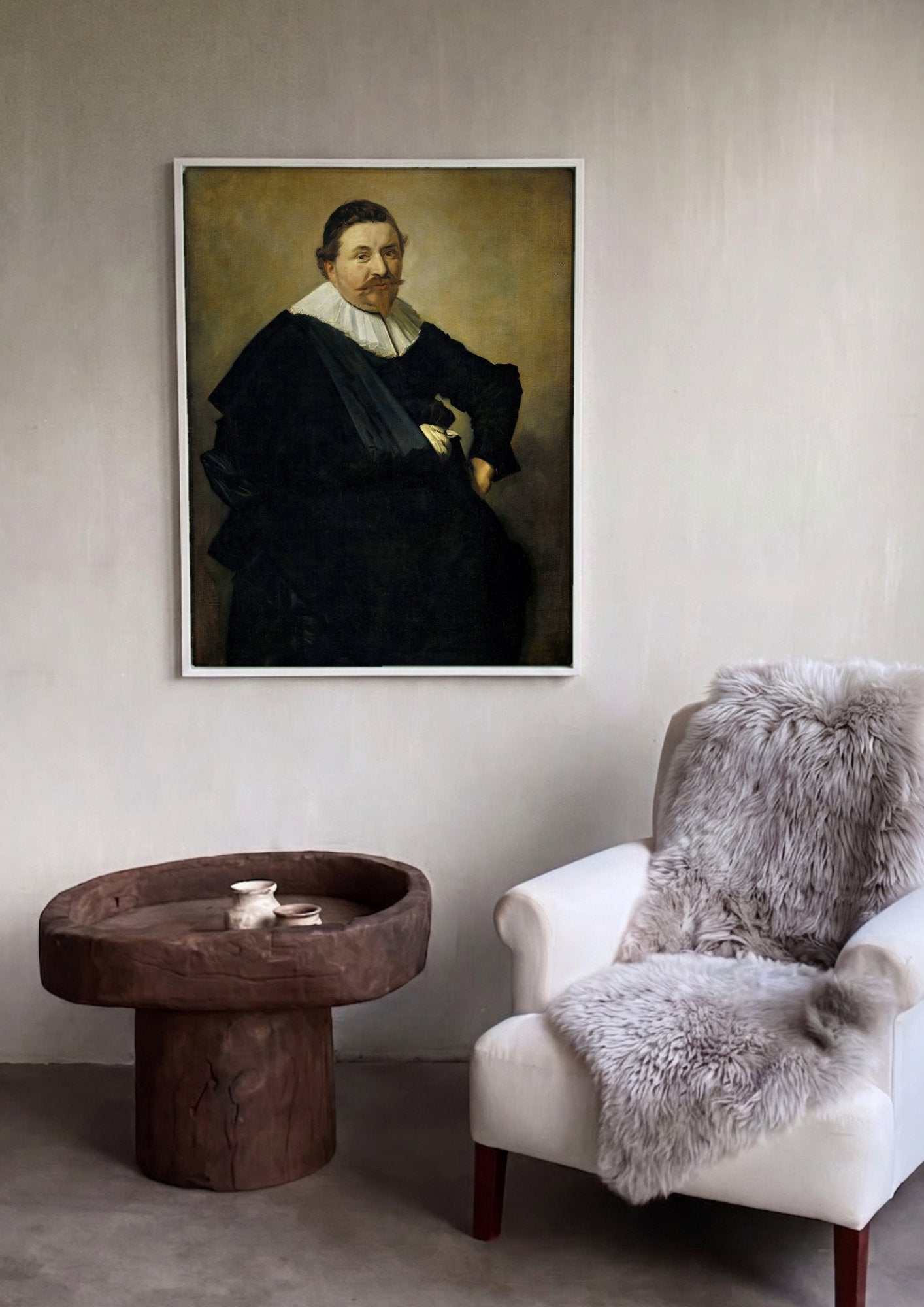 Quadro Decorativo Retrato de um Homem - Frans Hals em ambiente decorado