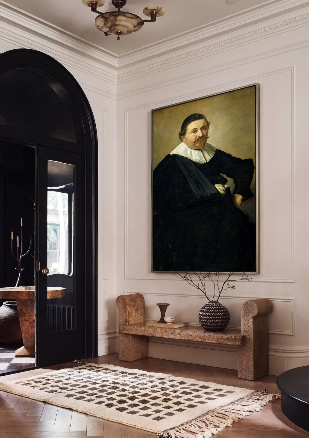 Quadro Decorativo Retrato de um Homem - Frans Hals em ambiente decorado