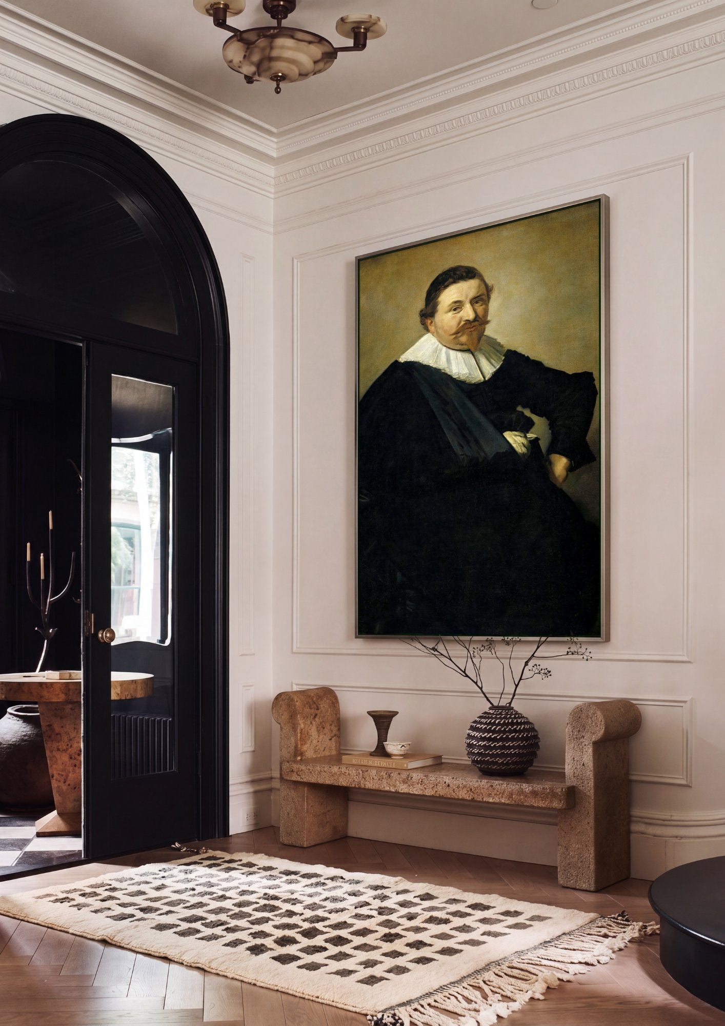 Quadro Decorativo Retrato de um Homem - Frans Hals em ambiente decorado